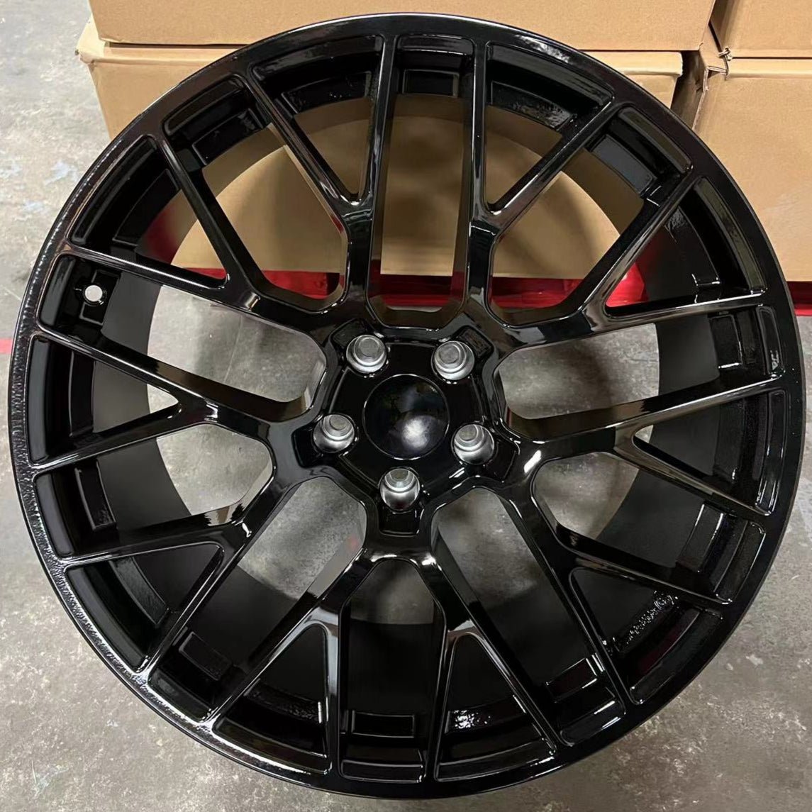 W854 XH1379 Gloss Black 20x10.0 ET19 5x112 CB66.6 Cap WY0318 - Gun Hill Tire House (WTW - WHOLESALE TIRES & WHEELS)