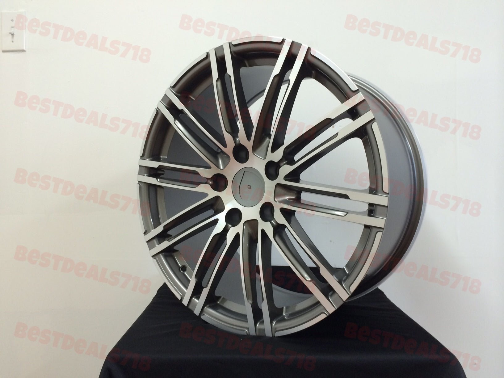 W858 1026 Gunmetal Machined Face 20x8.5 Et28 5x112 CB66.45 - Gun Hill Tire House (WTW - WHOLESALE TIRES & WHEELS)