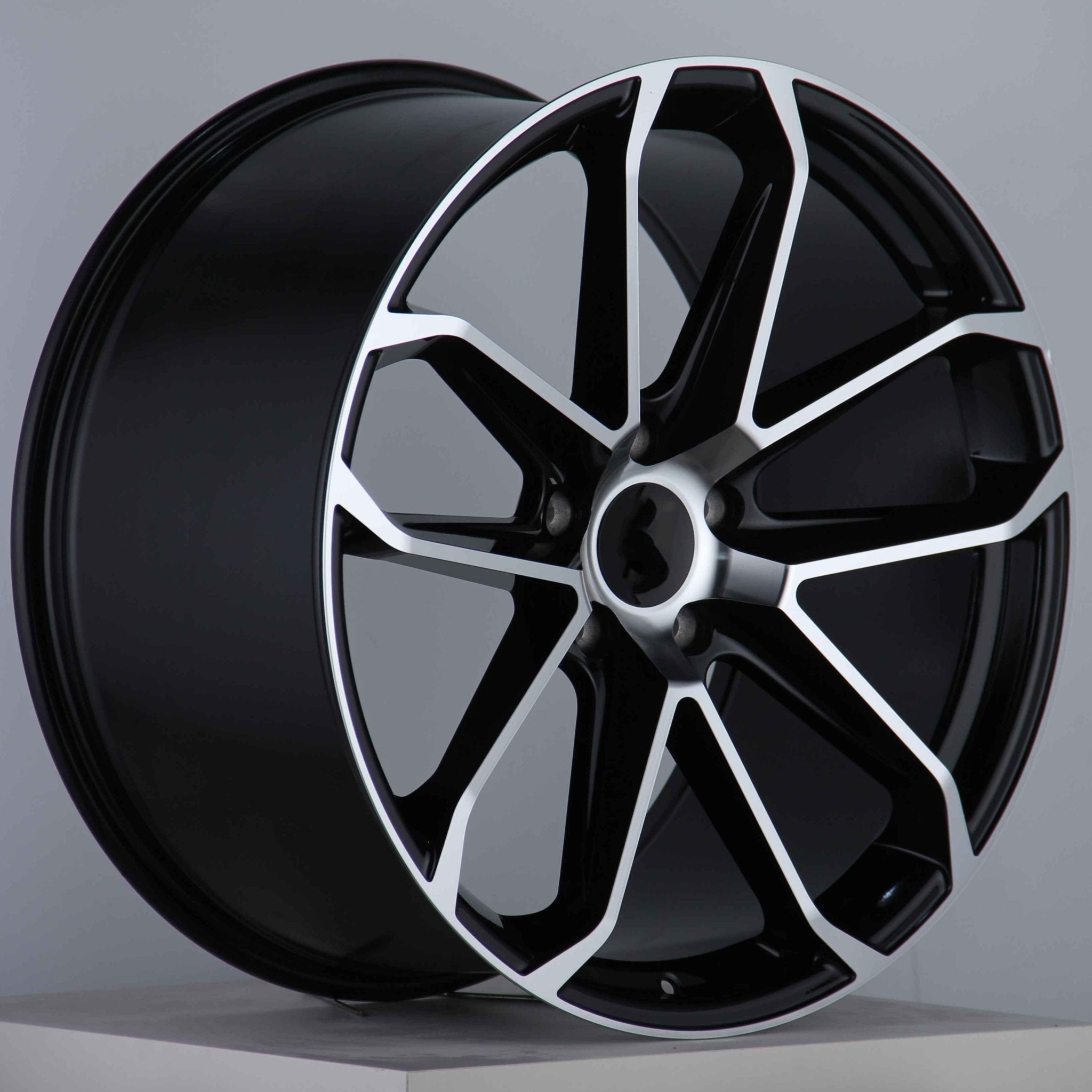 W861 D1869 Black Machine Face 22x10 ET45 5x130 CB71.5 - Gun Hill Tire House (WTW - WHOLESALE TIRES & WHEELS)