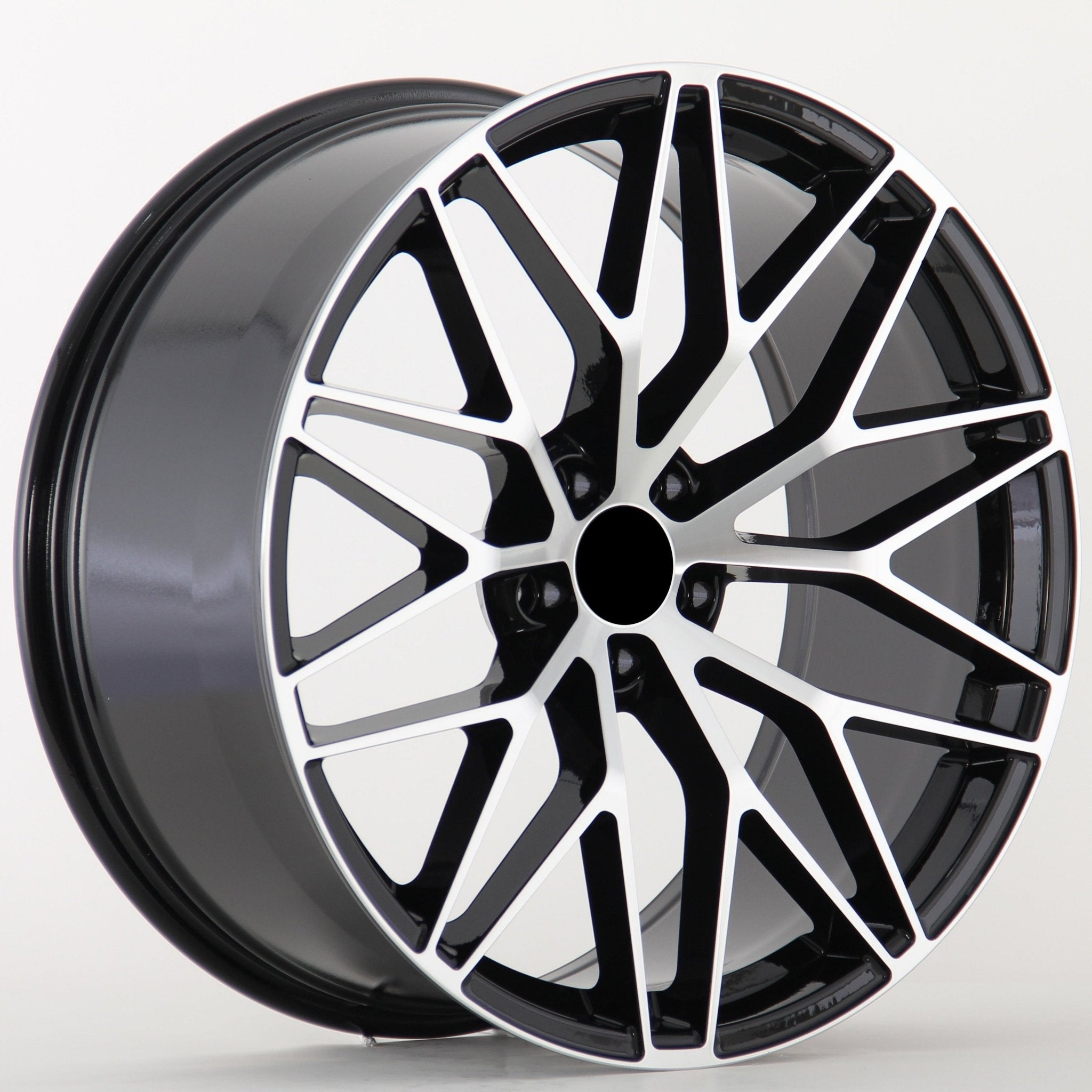 W864 874 Black Machined Face 21x10 ET19 5x112 CB66.45 - Gun Hill Tire House (WTW - WHOLESALE TIRES & WHEELS)