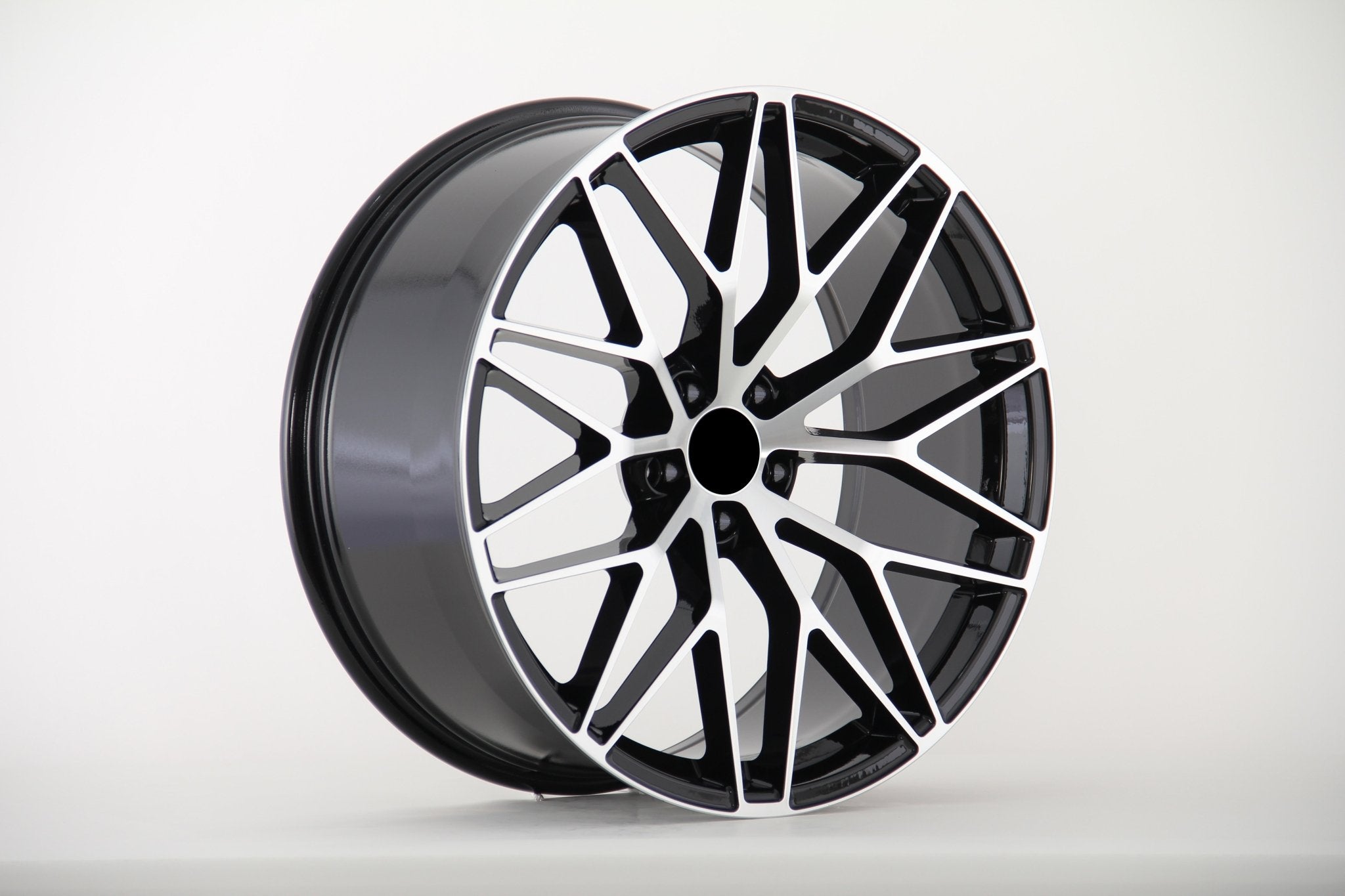 W864 874 Black Machined Face 21x9.5 ET26 5x112 CB66.45 - Gun Hill Tire House (WTW - WHOLESALE TIRES & WHEELS)