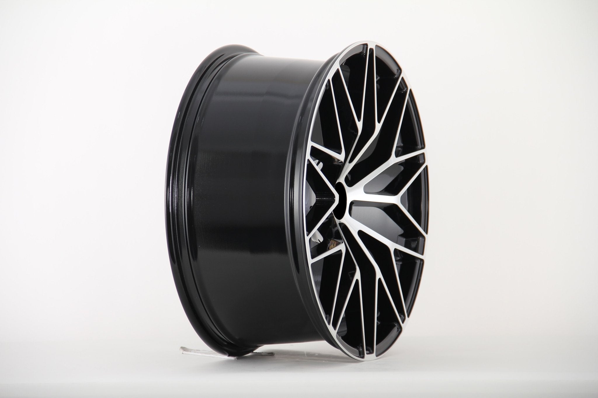 W864 874 Black Machined Face 21x9.5 ET26 5x112 CB66.45 - Gun Hill Tire House (WTW - WHOLESALE TIRES & WHEELS)