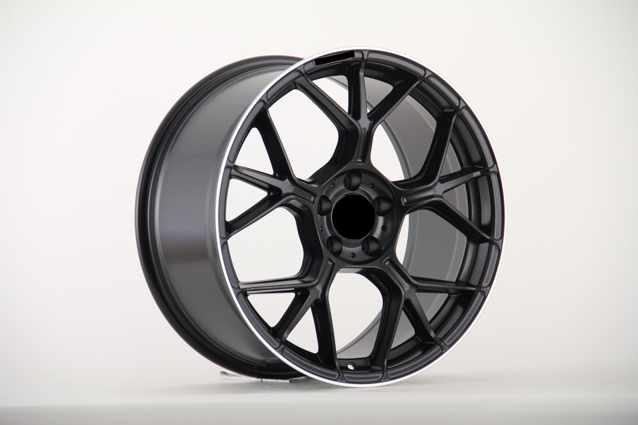 W871 iV - 622 Satin Black Machined Lip 19x9.5 ET45 5x112 CB66.6 - Gun Hill Tire House (WTW - WHOLESALE TIRES & WHEELS)