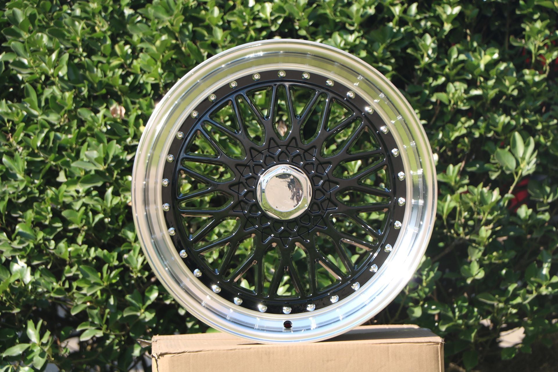 W881 479 Black Machined Lip 17x7.5 ET35 5x112/114.3/120 CB73.1 - Gun Hill Tire House (WTW - WHOLESALE TIRES & WHEELS)