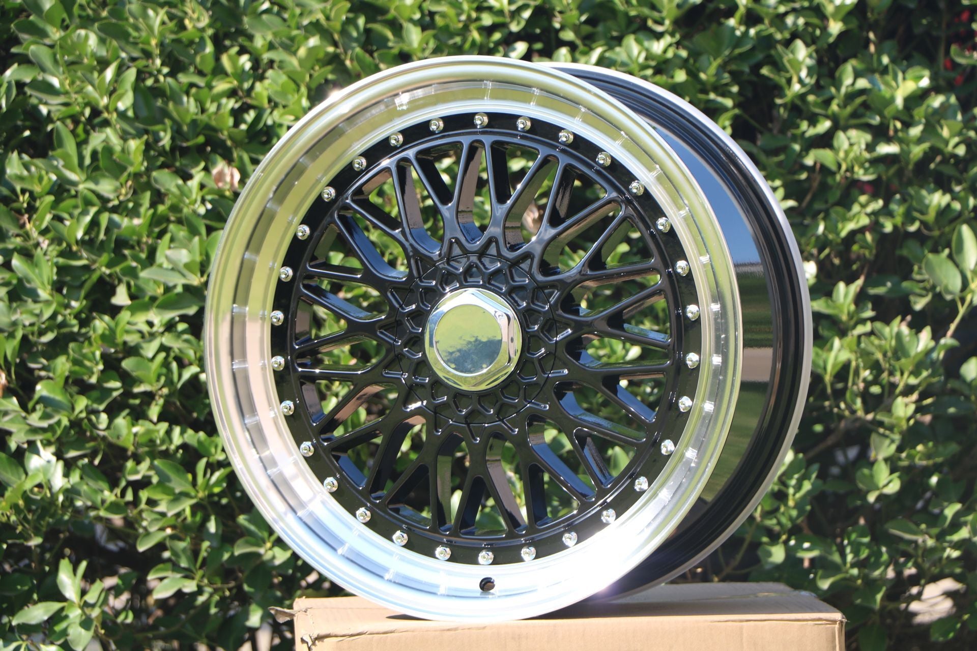 W881 479 Black Machined Lip 17x7.5 ET35 5x112/114.3/120 CB73.1 - Gun Hill Tire House (WTW - WHOLESALE TIRES & WHEELS)