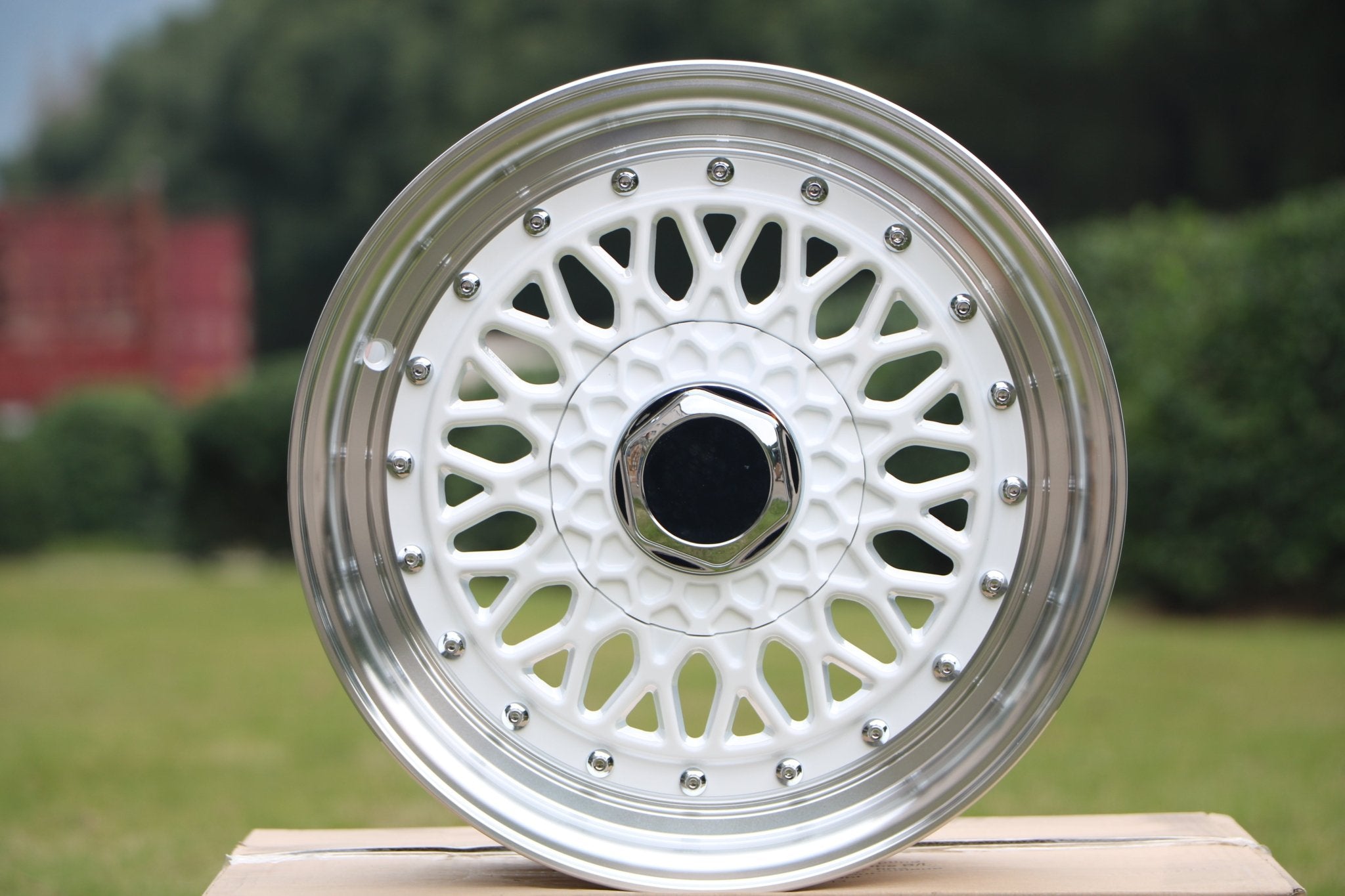 W883 White Machined Lip 20x9.5 ET35 5x112/114.3 CB73.1 - Gun Hill Tire House (WTW - WHOLESALE TIRES & WHEELS)
