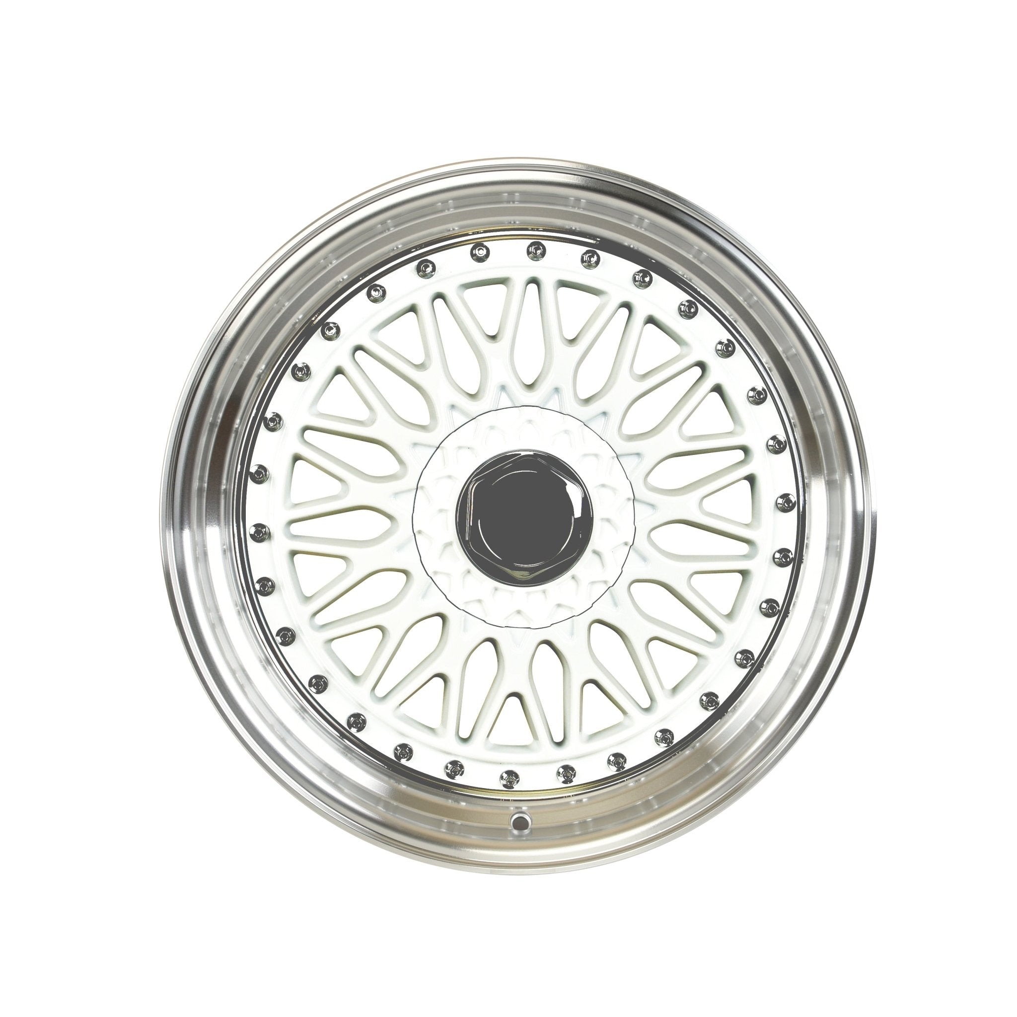W885 White Machined Lip Silver Rivet 22x9.0 ET30 5x112/114.3 CB73.1 - Gun Hill Tire House (WTW - WHOLESALE TIRES & WHEELS)