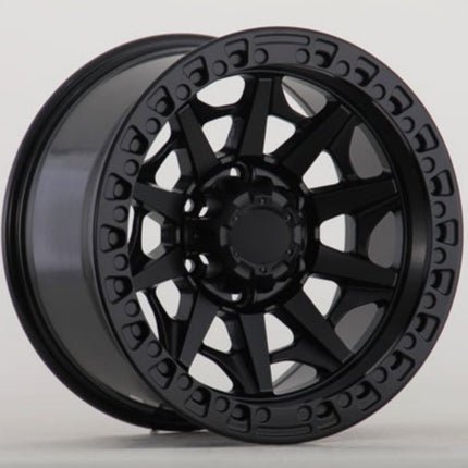 W909 1950 Satin Black 17x9.0 ET0 6x139.7 CB110 - Gun Hill Tire House (WTW - WHOLESALE TIRES & WHEELS)