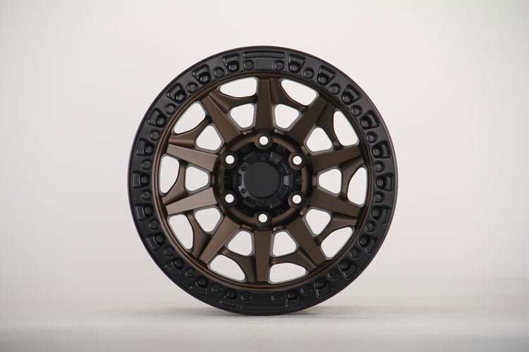 W909 1950 Satin Bronze Black Lip 17x9.0 ET0 6x139.7 CB110 - Gun Hill Tire House (WTW - WHOLESALE TIRES & WHEELS)