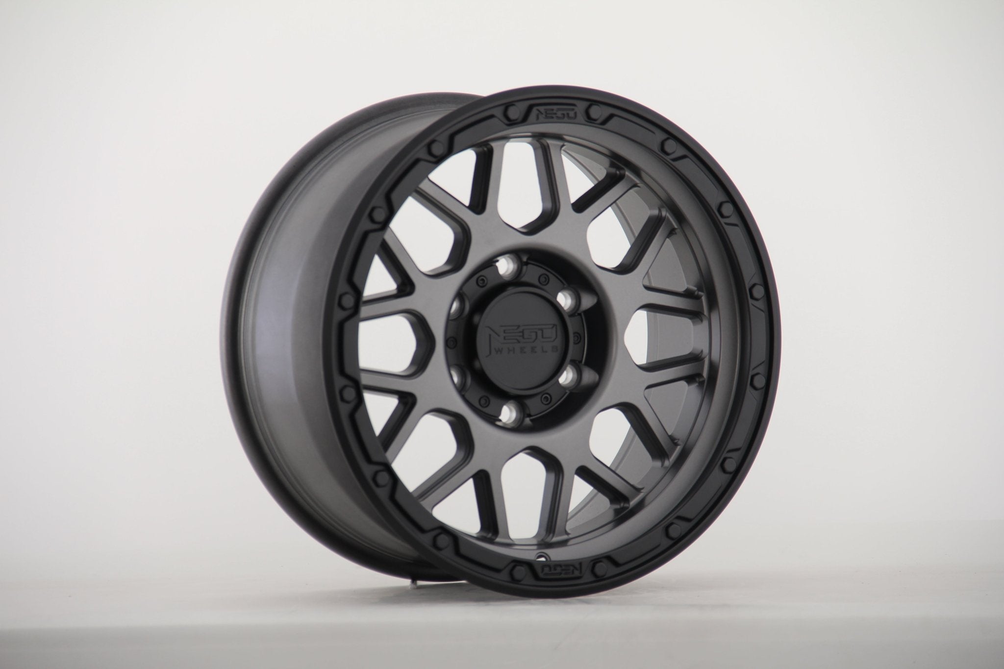 W915 N03 Satin Gunmetal Satin Black Lip 17x8.5 ET0 5x127 CB71.56 - Gun Hill Tire House (WTW - WHOLESALE TIRES & WHEELS)