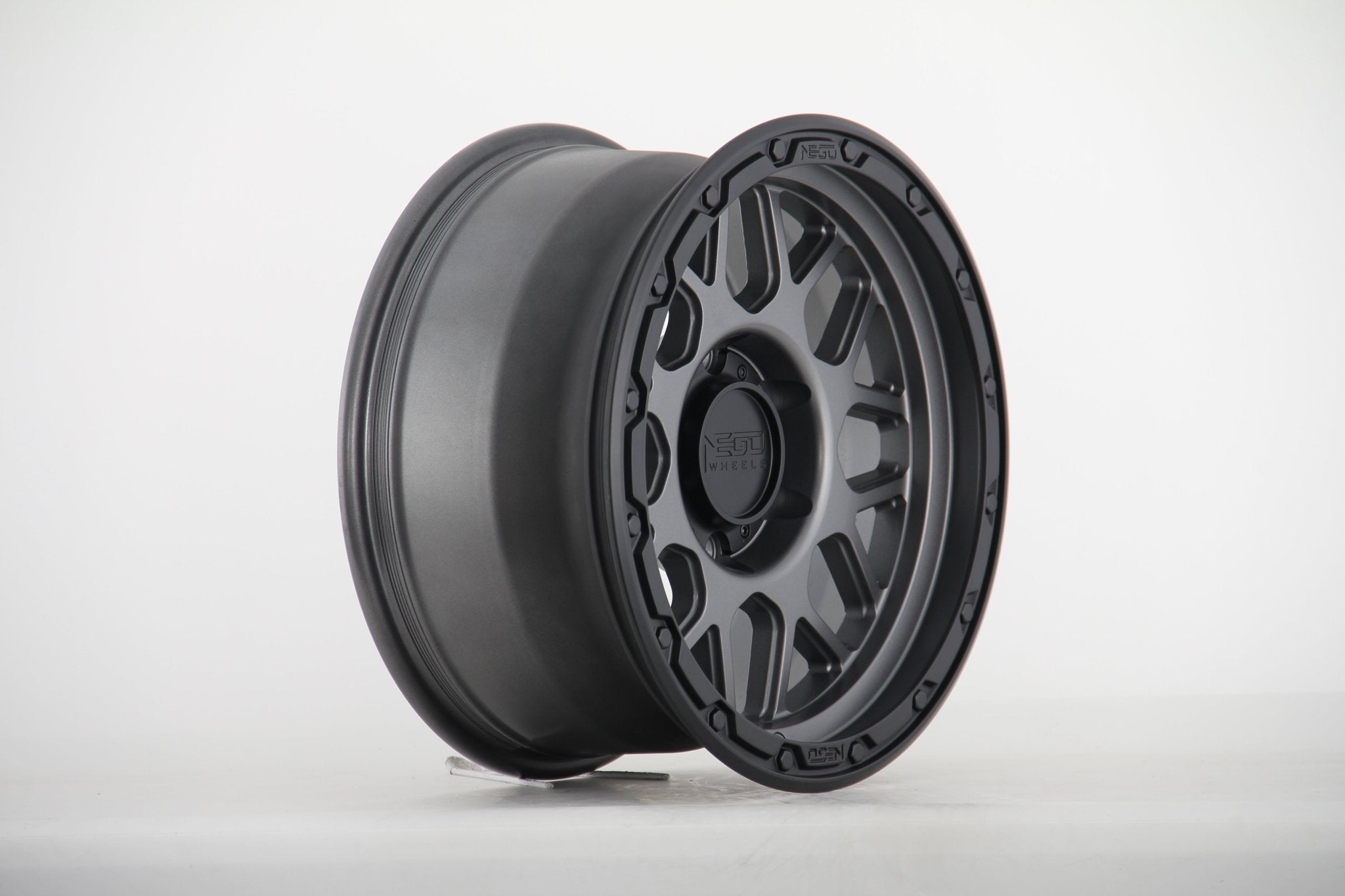 W915 N03 Satin Gunmetal Satin Black Lip 17x8.5 ET0 5x127 CB71.56 - Gun Hill Tire House (WTW - WHOLESALE TIRES & WHEELS)