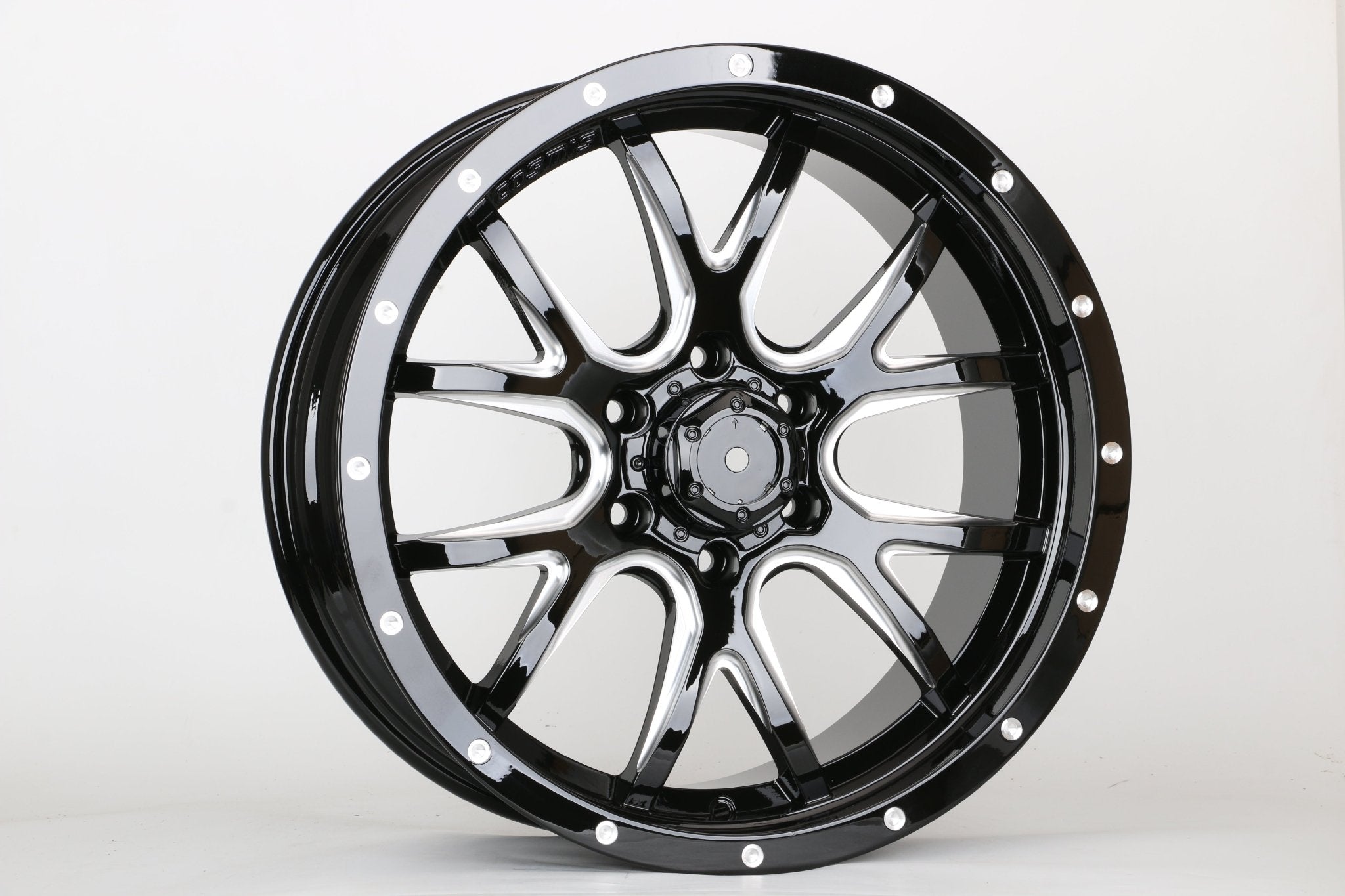 W926 1813 Gloss Black Milled 20x9.0 ET15 6x139.7 CB106.1 C1540 - B - Gun Hill Tire House (WTW - WHOLESALE TIRES & WHEELS)