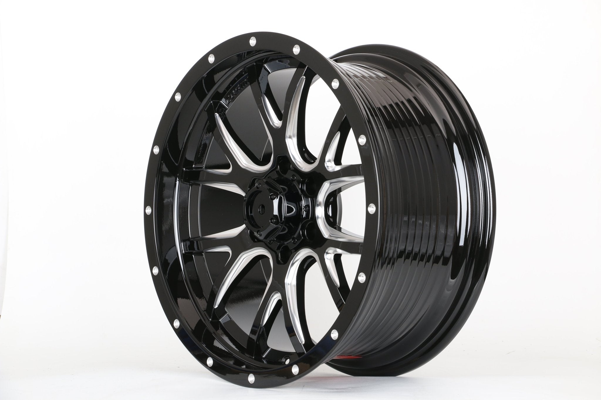 W926 1813 Gloss Black Milled 20x9.0 ET15 6x139.7 CB106.1 C1540 - B - Gun Hill Tire House (WTW - WHOLESALE TIRES & WHEELS)