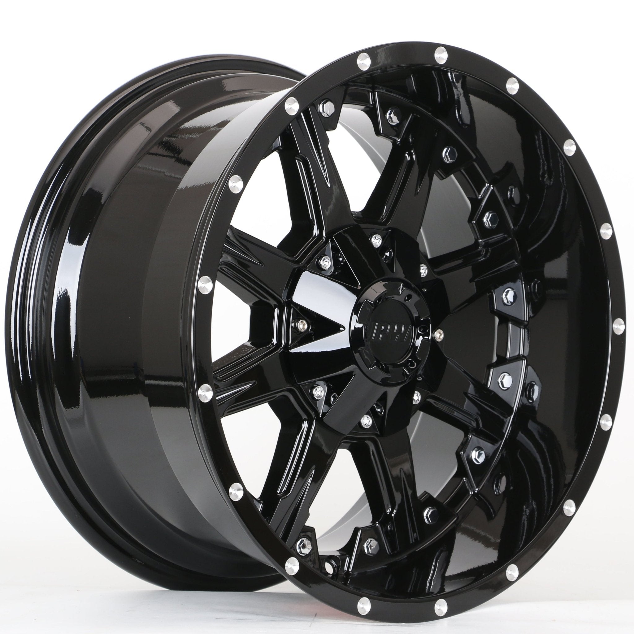 W927 1818 Gloss Black Milled 17x9.0 ET0 6x139.7 CB106.1 C1521IPW - B - Gun Hill Tire House (WTW - WHOLESALE TIRES & WHEELS)