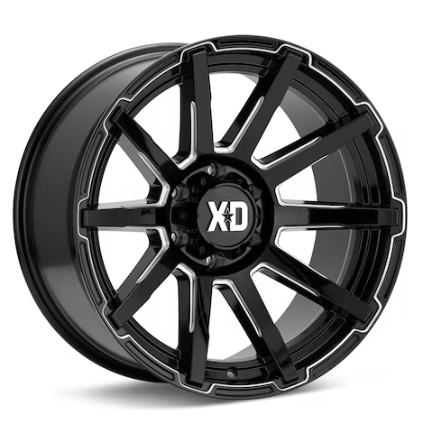 XD847 Outbreak (Gloss Black w/Milled Accent) - Gun Hill Tire House (WTW - WHOLESALE TIRES & WHEELS)