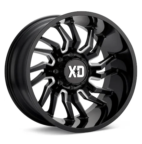 XD858 Tension (Gloss Black w/Milled Accent) - Gun Hill Tire House (WTW - WHOLESALE TIRES & WHEELS)
