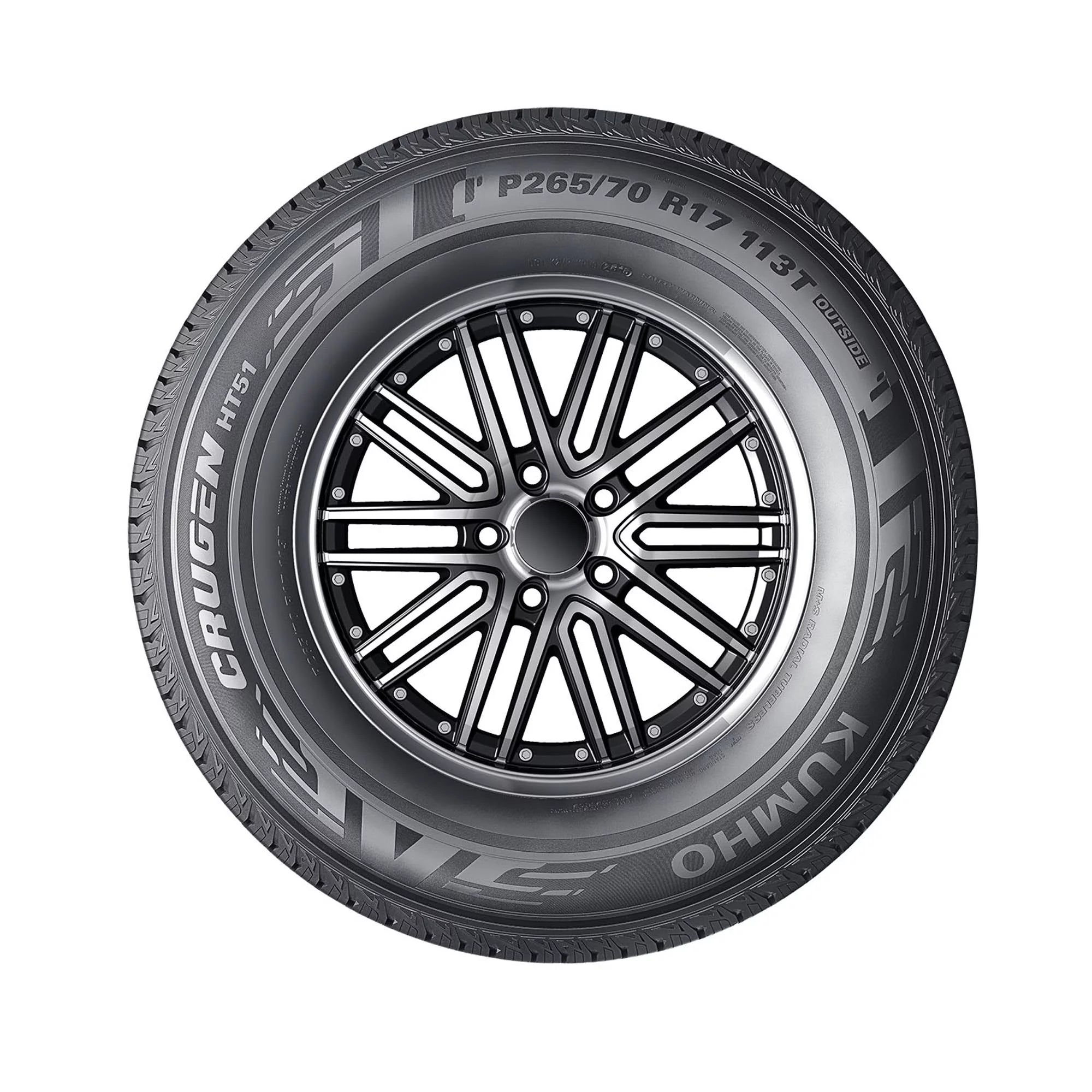 265/65R17 Kumho Crugen HT51 All Season 112T Light Truck Tire - Gun Hill Tire House (WTW - WHOLESALE TIRES & WHEELS)