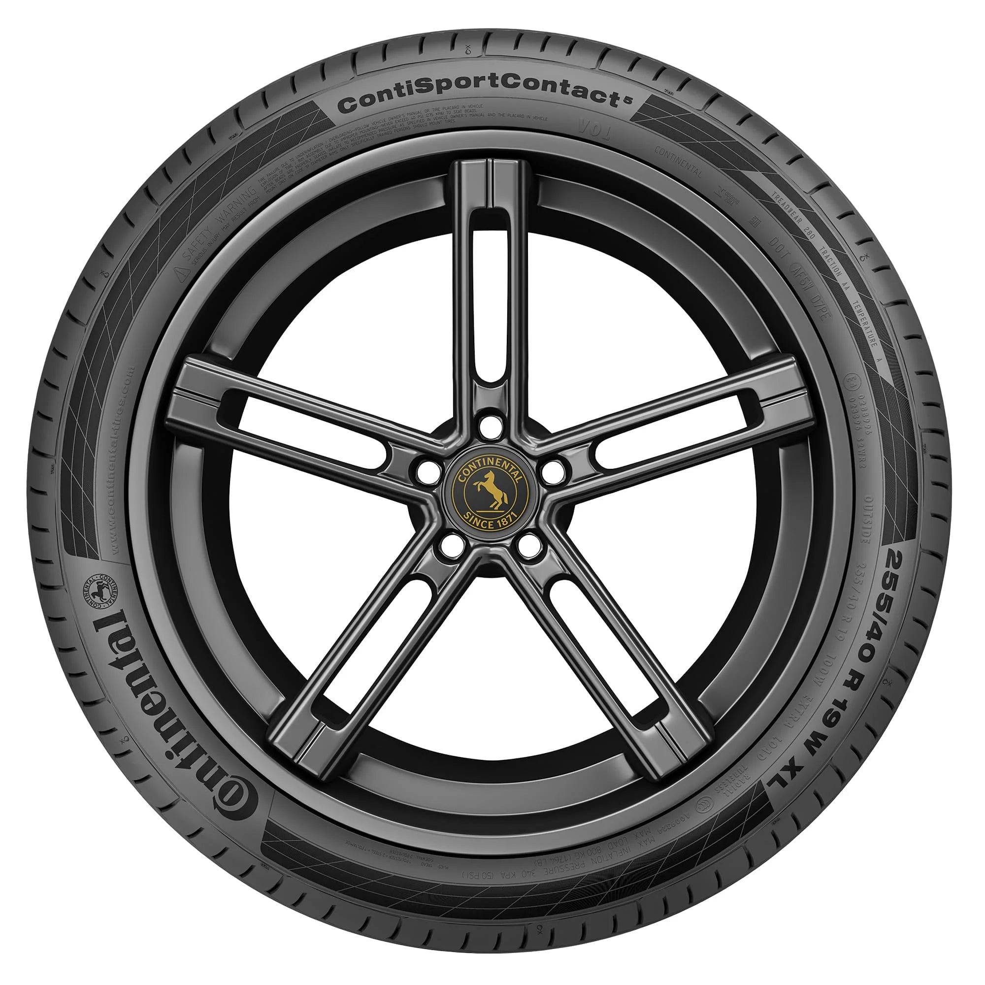 245/40R18 Continental Contisportcontact 5 Summer 97Y XL Passenger Tire - Gun Hill Tire House (WTW - WHOLESALE TIRES & WHEELS)