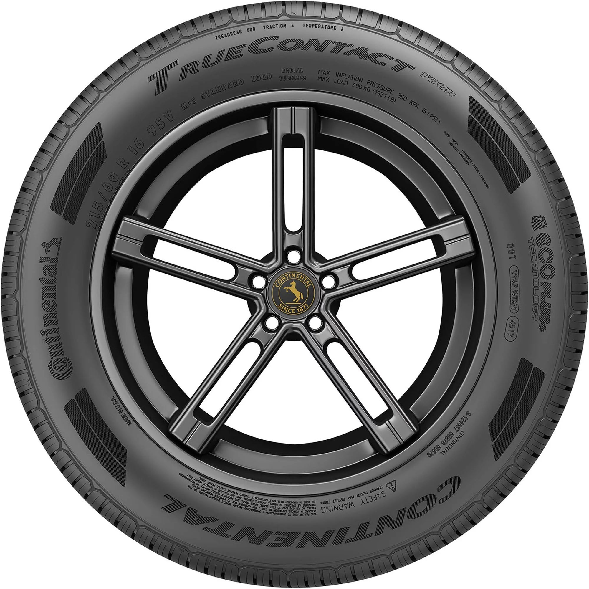 205/55R16 Continental Truecontact Tour 91 H All - Season Passenger Tire - Gun Hill Tire House (WTW - WHOLESALE TIRES & WHEELS)