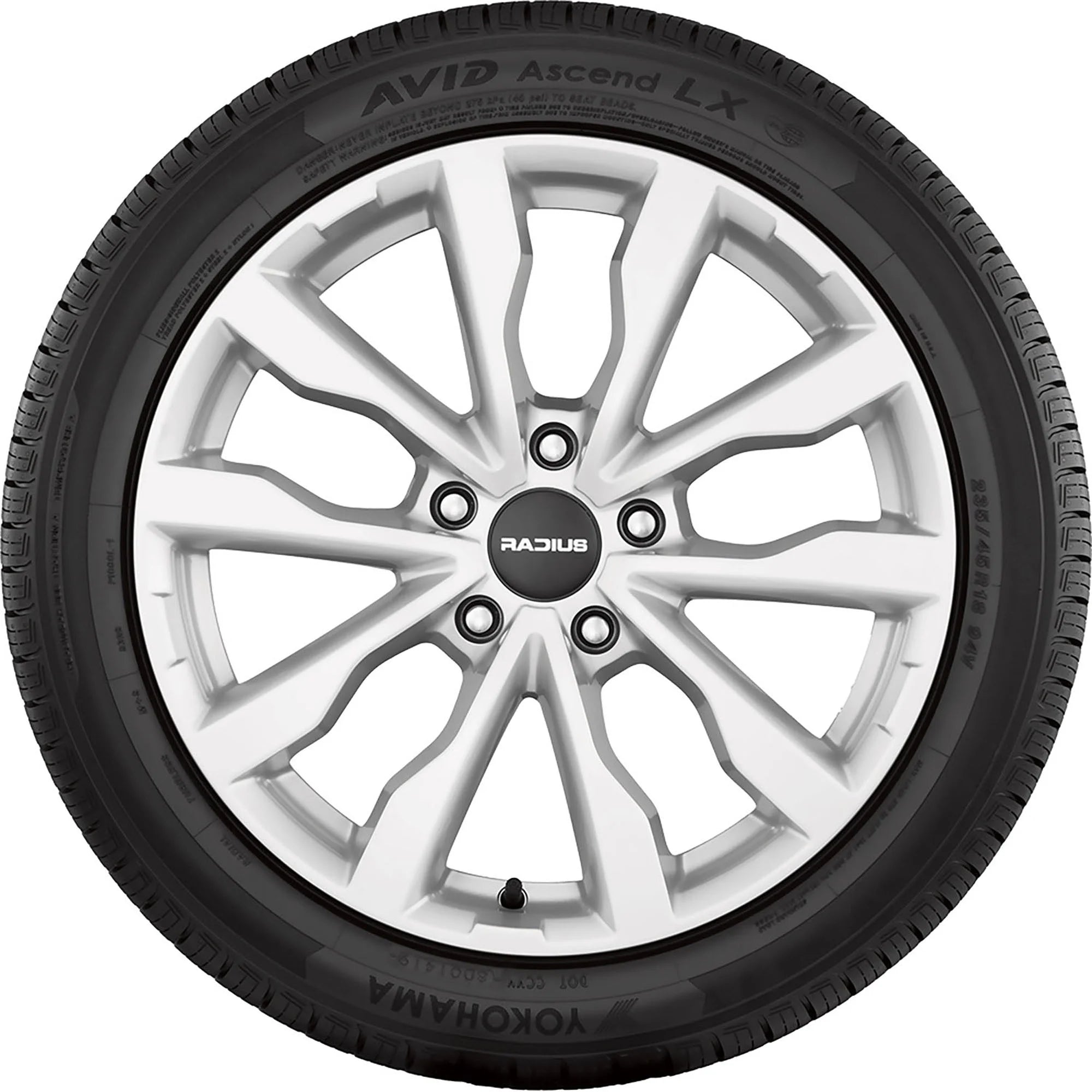 225/55R18/4 Yokohama Avid Ascend LX 98H BW All Season Tire - Gun Hill Tire House (WTW - WHOLESALE TIRES & WHEELS)