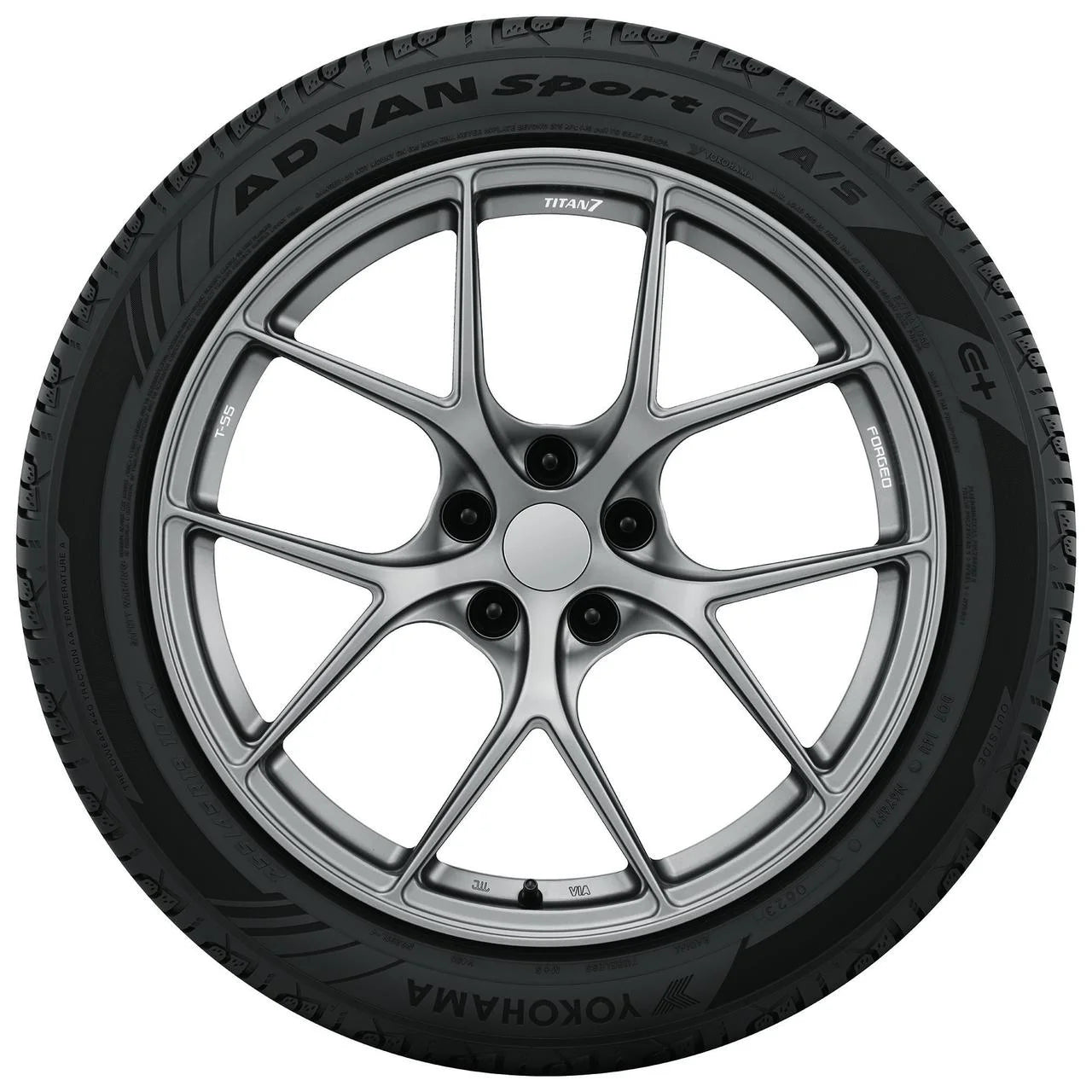285/40R19 Yokohama Advan Sport EV A/S UHP All Season 107Y XL Passenger Tire - Gun Hill Tire House (WTW - WHOLESALE TIRES & WHEELS)