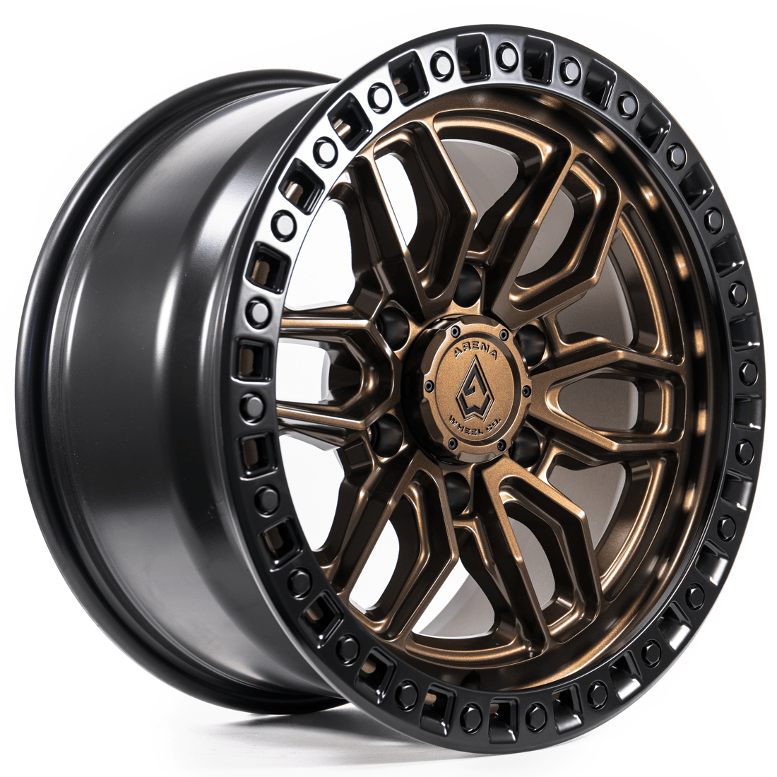 ARENA A109 HUSTLE 20X9.0 6X139.7 SMOKED BRONZE CENTER SATIN BLACK LIP - Gun Hill Tire House (WTW - WHOLESALE TIRES & WHEELS)