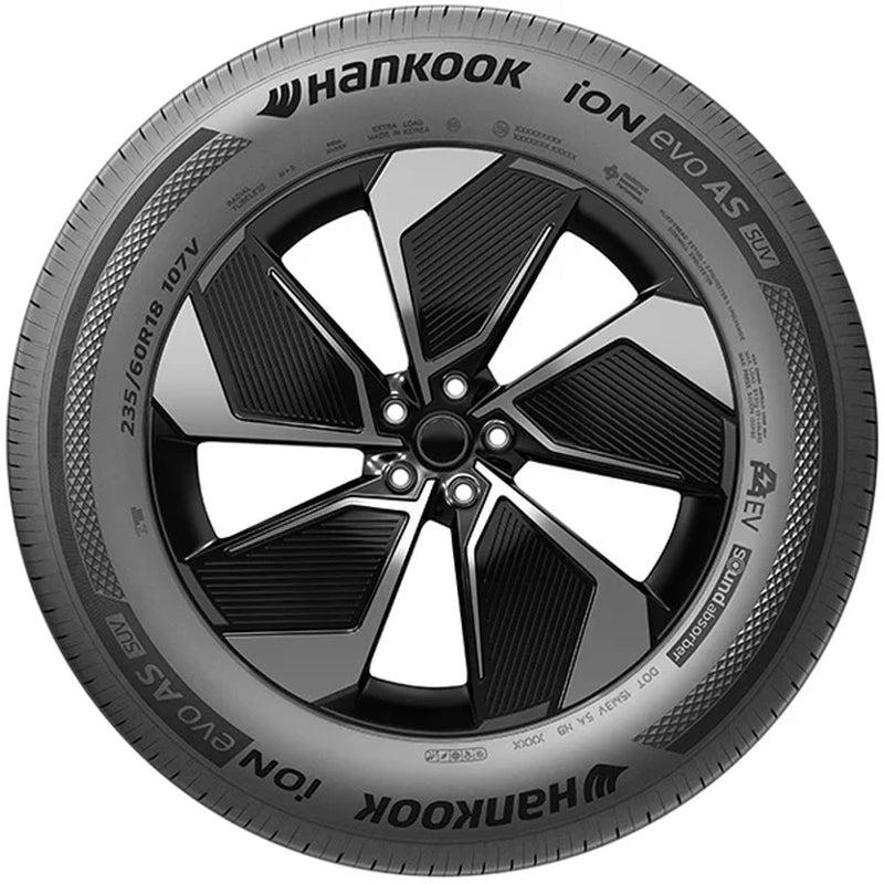 P285/30R20 Hankook Ion Evo as IH01 99Y XL Black Wall Tire - Gun Hill Tire House (WTW - WHOLESALE TIRES & WHEELS)