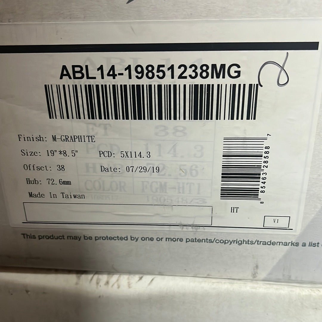WP - ABL14 WHEELS 19X8.5 5X114.3 M - GRAPHI - Gun Hill Tire House (WTW - WHOLESALE TIRES & WHEELS)