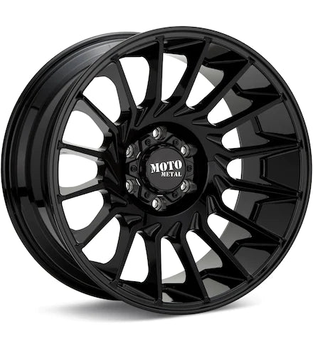MOTO METAL MO807 SHOCKWAVE GLOSS BLACK W/RED ACCENT - Gun Hill Tire House (WTW - WHOLESALE TIRES & WHEELS)