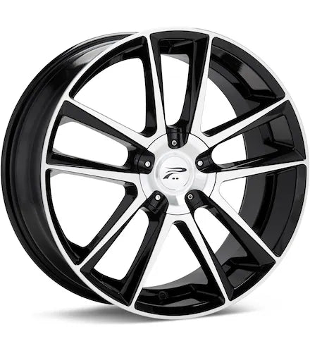 PLATINUM GEMINI MACHINED W/BLACK ACCENT - Gun Hill Tire House (WTW - WHOLESALE TIRES & WHEELS)