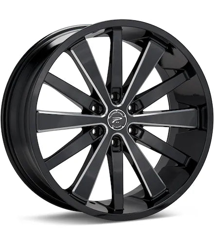 PLATINUM PIVOT BLACK W/MILLED ACCENT - Gun Hill Tire House (WTW - WHOLESALE TIRES & WHEELS)