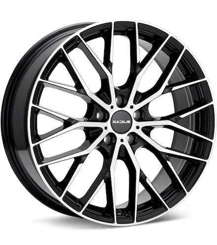 RADIUS FMI05 MACHINED W/BLACK ACCENT - Gun Hill Tire House (WTW - WHOLESALE TIRES & WHEELS)