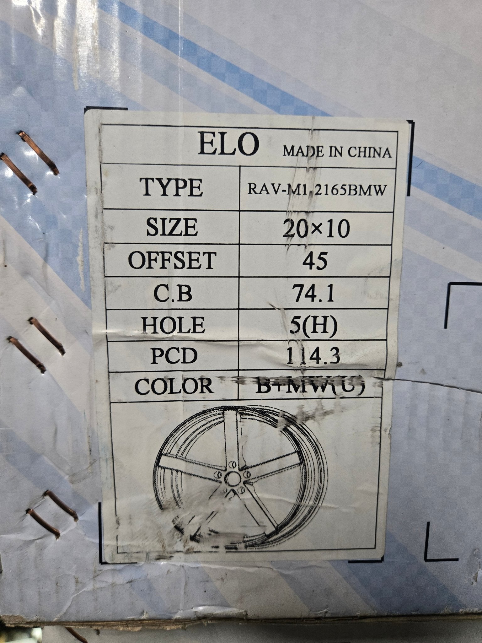 ELO RAV - M1 20X10.0 5X114.3 BLACK MWU - Gun Hill Tire House (WTW - WHOLESALE TIRES & WHEELS)