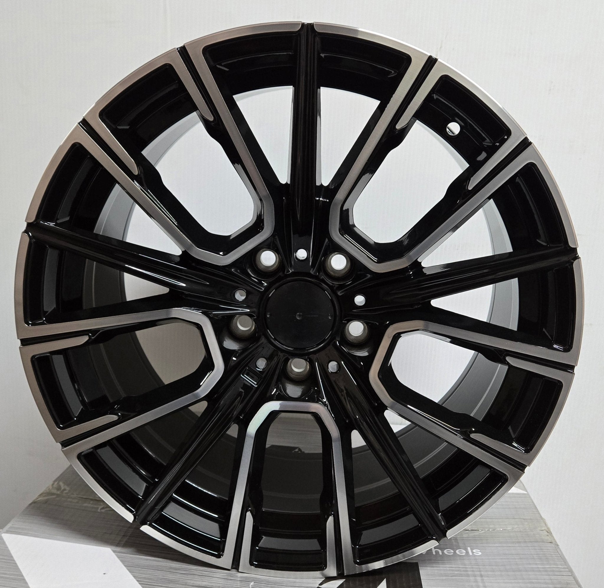 H3168 817M STYLE 18x8.5 5x120 BLACK MACHINED FACE - Gun Hill Tire House (WTW - WHOLESALE TIRES & WHEELS)