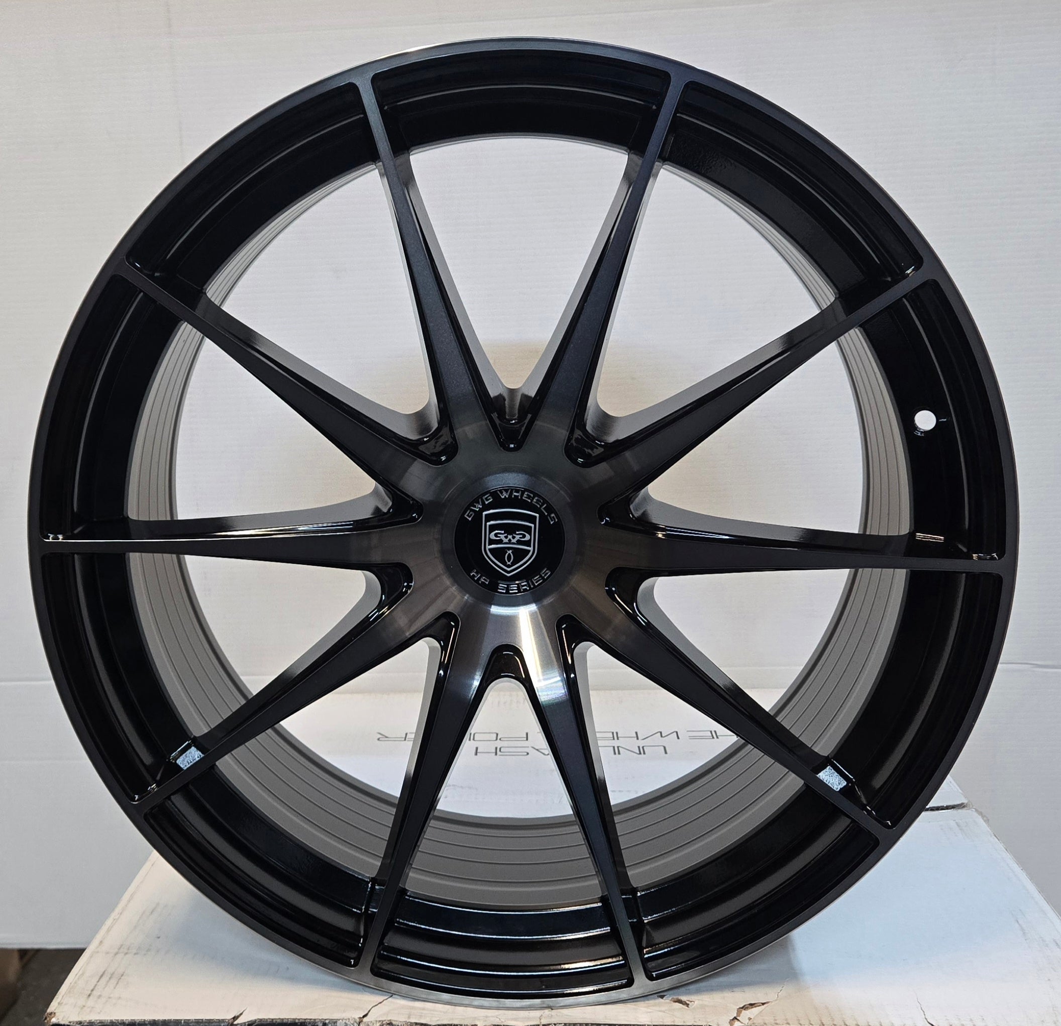 GWG HP4 20X9.0 BLANK GLOSS BLACK DARK TINT - Gun Hill Tire House (WTW - WHOLESALE TIRES & WHEELS)