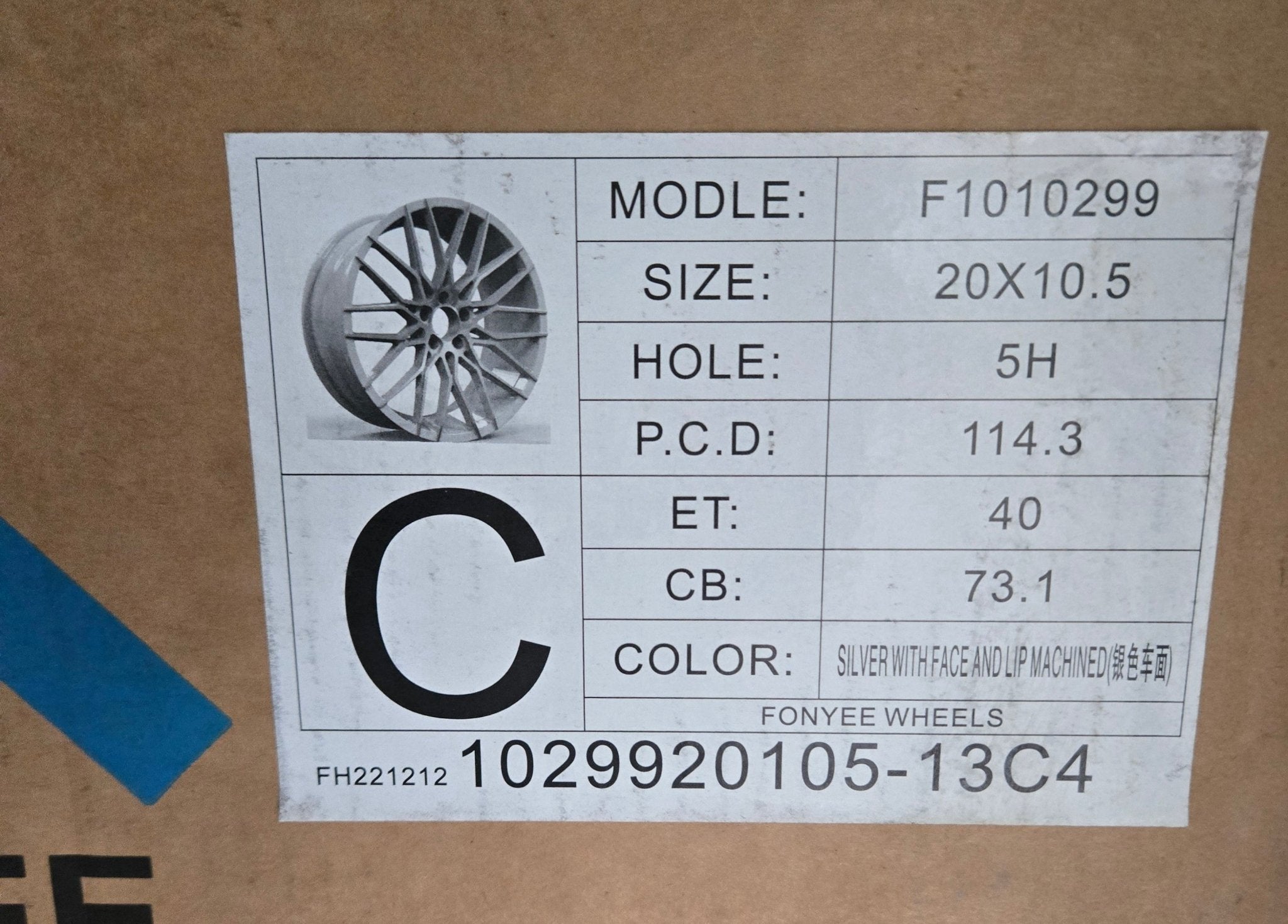 FOYEE - 10299 20X10.5 5X114.3 GLSS SILVER MACHINED FACE - Gun Hill Tire House (WTW - WHOLESALE TIRES & WHEELS)