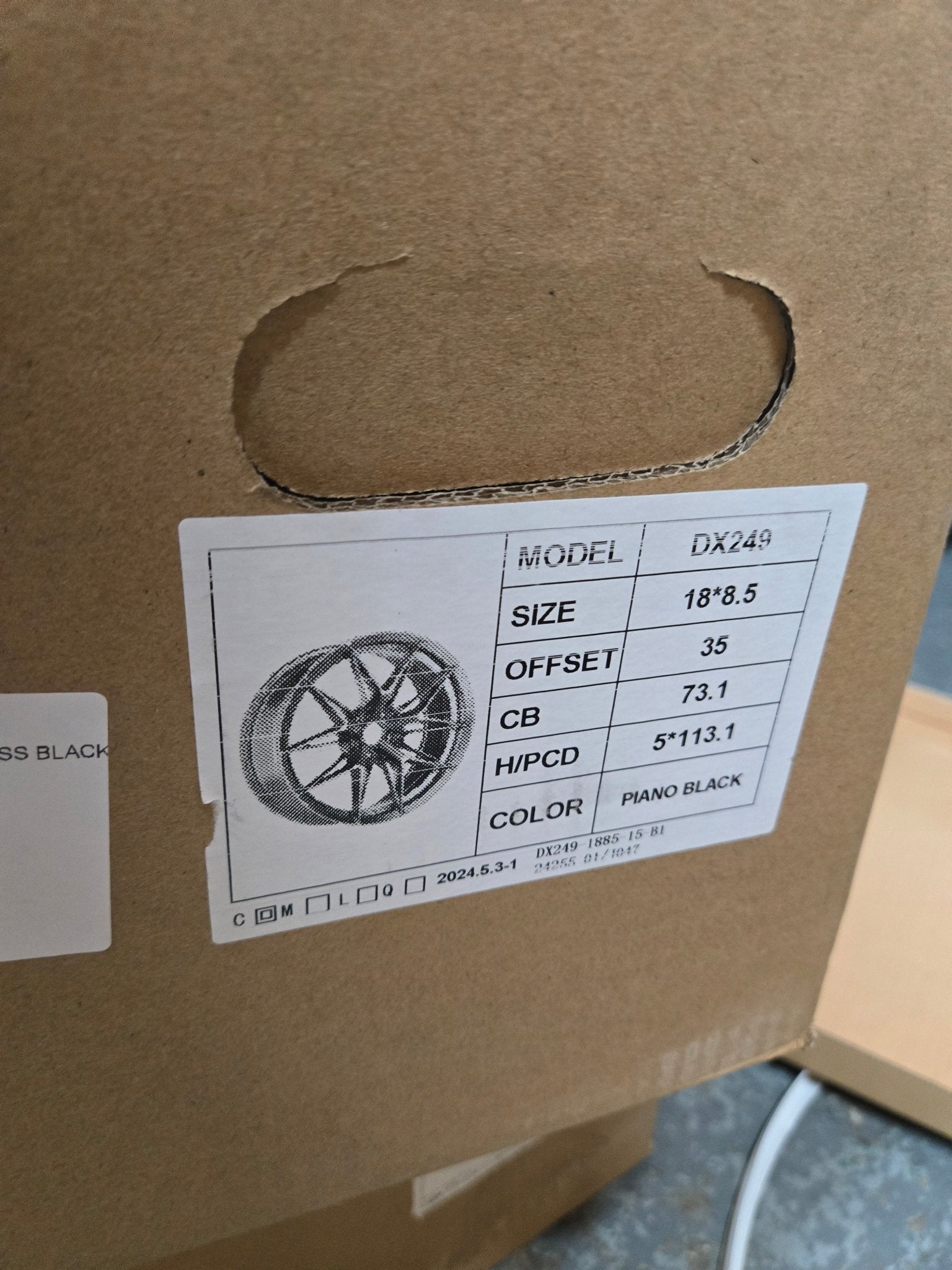 DX249 18x8.5 5x112 / 5x114.3 GLOSS BLACK - Gun Hill Tire House (WTW - WHOLESALE TIRES & WHEELS)