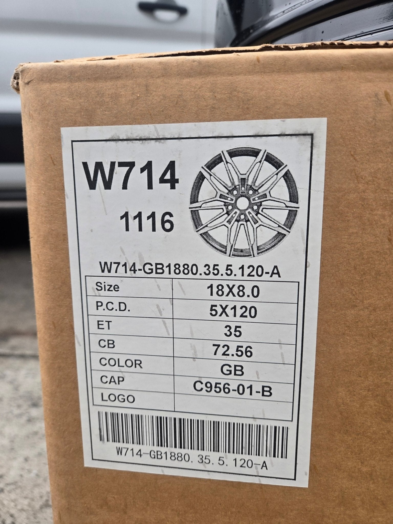 W714 18x8.0 5x120 GLOSS BLACK - Gun Hill Tire House (WTW - WHOLESALE TIRES & WHEELS)