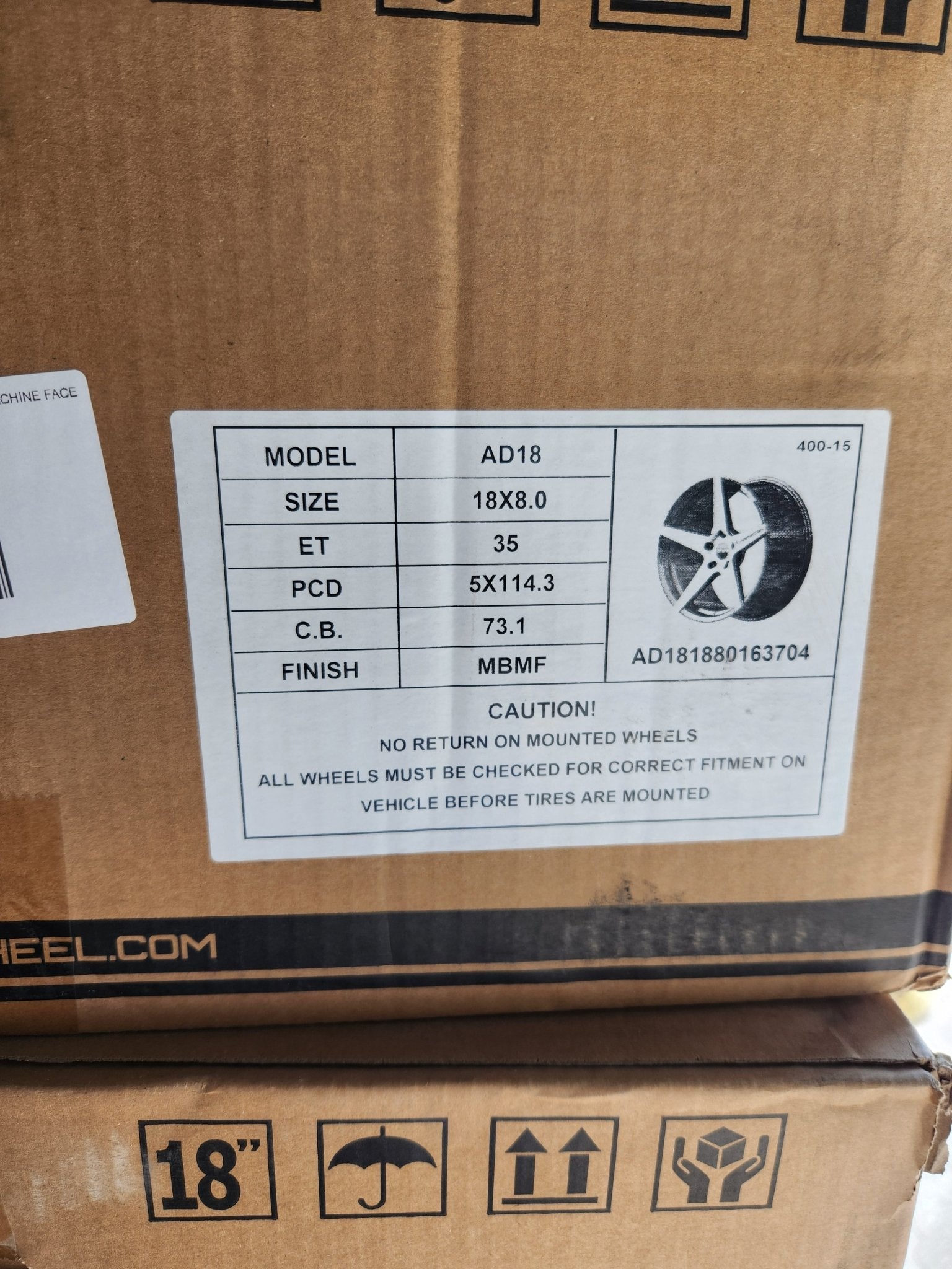 PEGASUS - AD18 18x8.0 5x114.3 MATTE BLACK MACHINE FACE - Gun Hill Tire House (WTW - WHOLESALE TIRES & WHEELS)