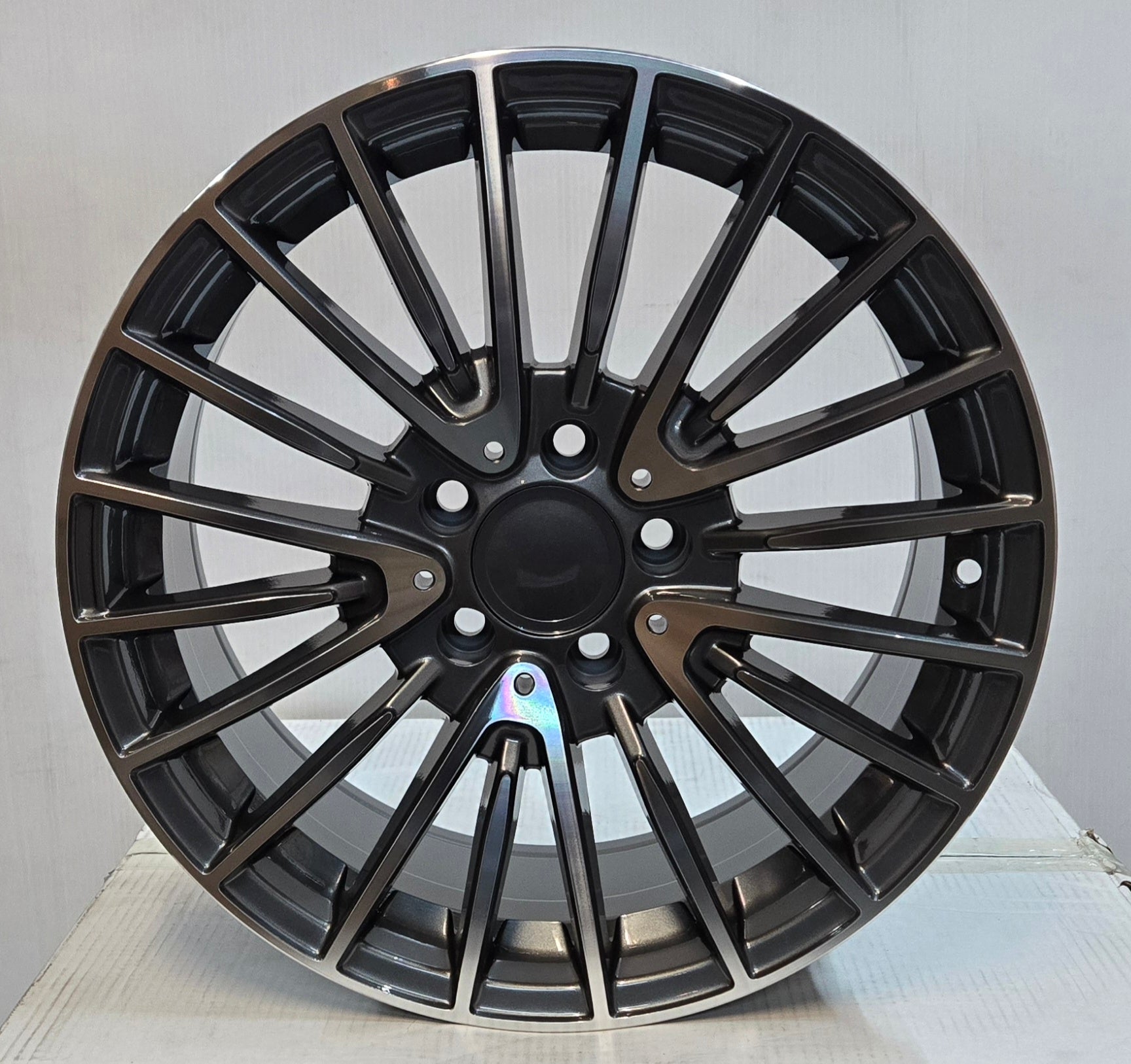 W812 17X7.0 5X112 GUNMETAL MACHINED FACE - Gun Hill Tire House (WTW - WHOLESALE TIRES & WHEELS)