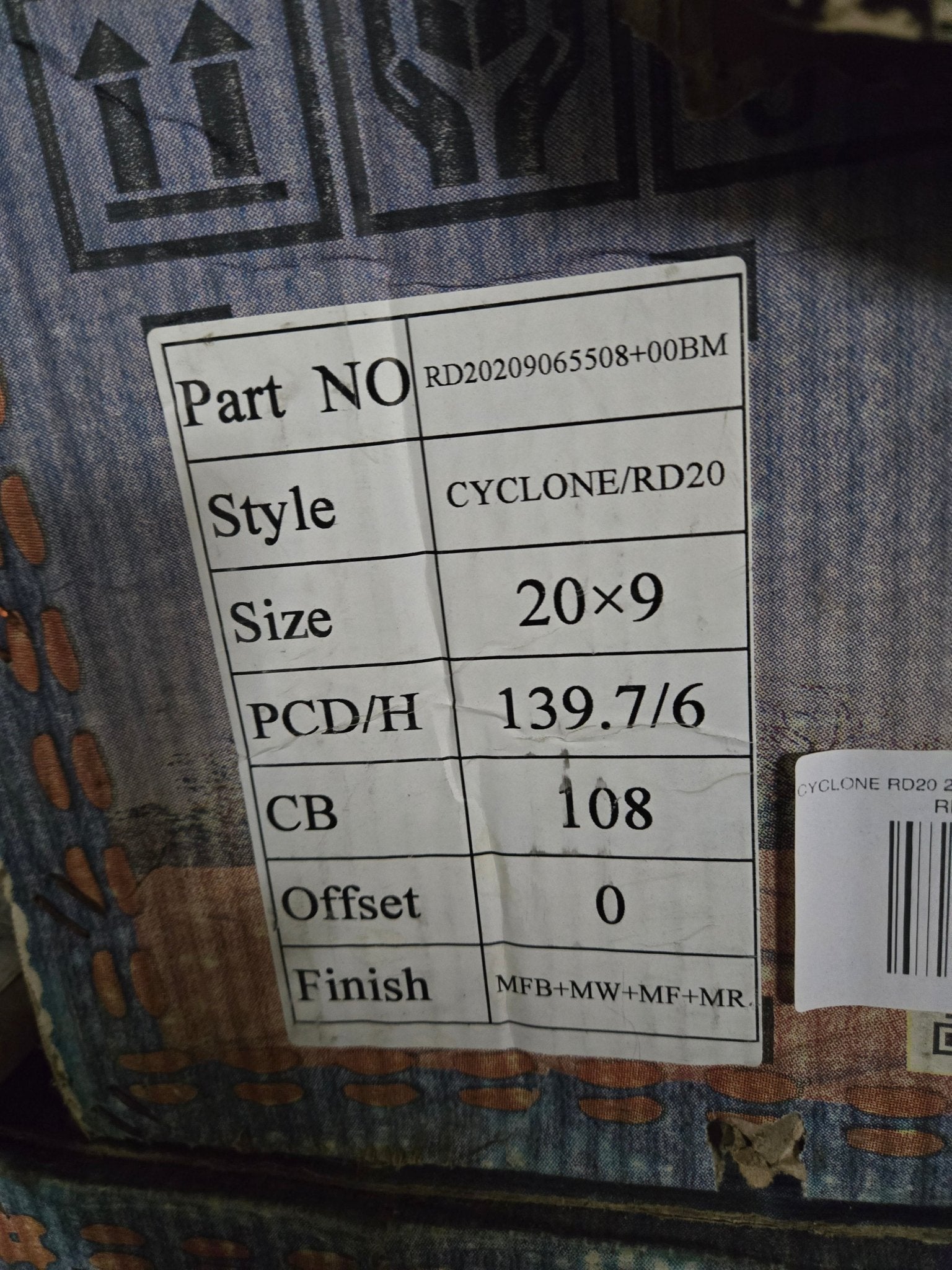 CYCLONE RD20 20x9 6x139.7 MFB+MW+MF+MR - Gun Hill Tire House (WTW - WHOLESALE TIRES & WHEELS)