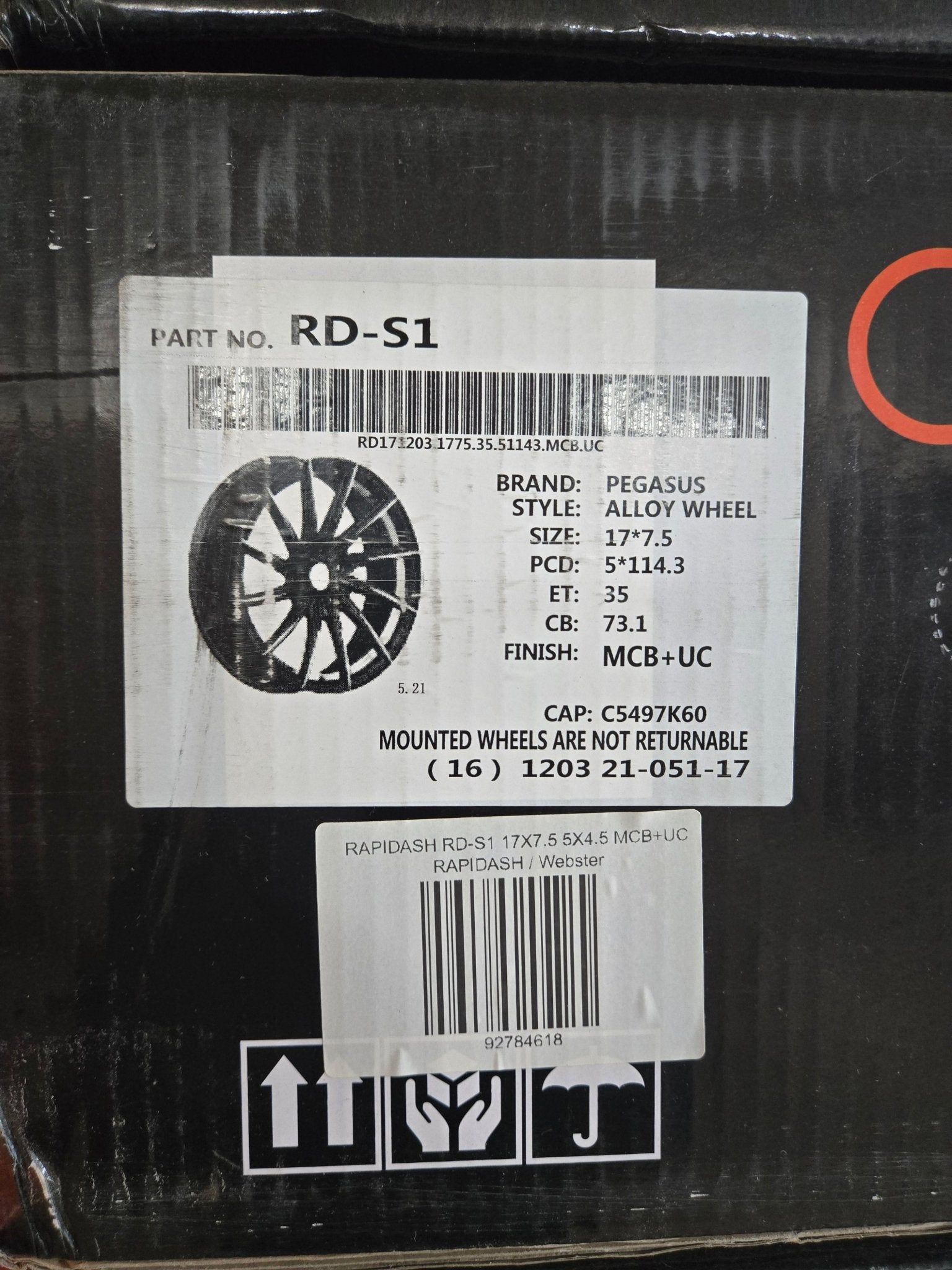 RAPIDASH RD - S1 17X7.5 5X4.5 MCB+UC - Gun Hill Tire House (WTW - WHOLESALE TIRES & WHEELS)