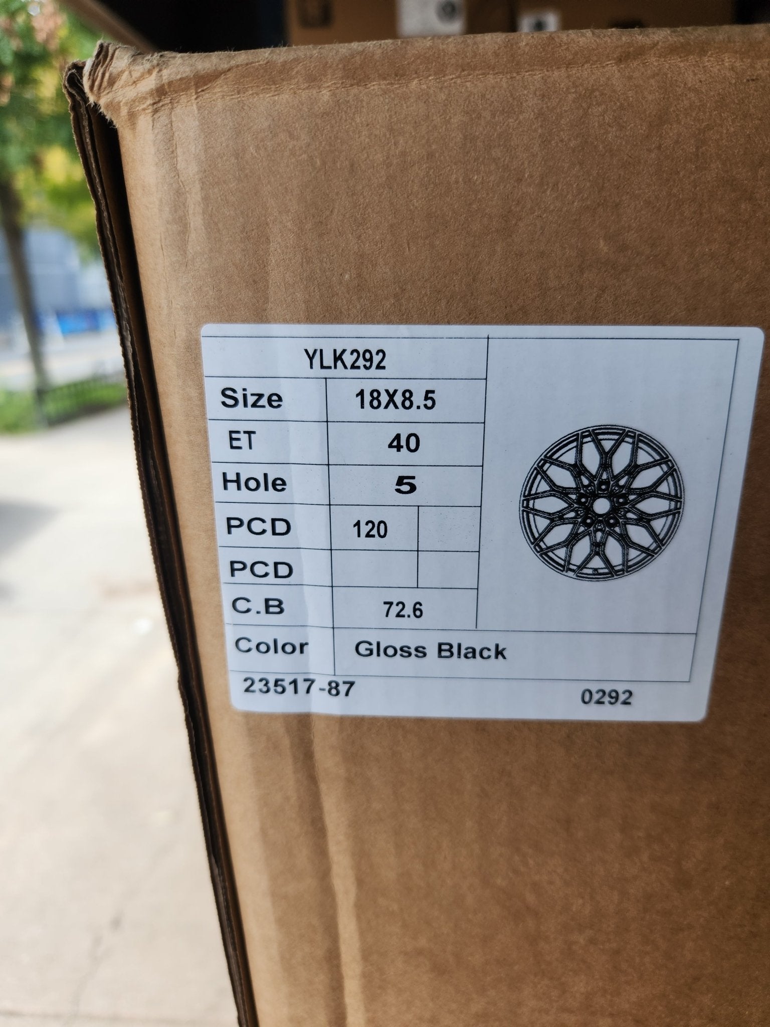 ZS292 OE - 0292 1000M STYLE 18x8.5 5x120 GLOSS BLACK - Gun Hill Tire House (WTW - WHOLESALE TIRES & WHEELS)