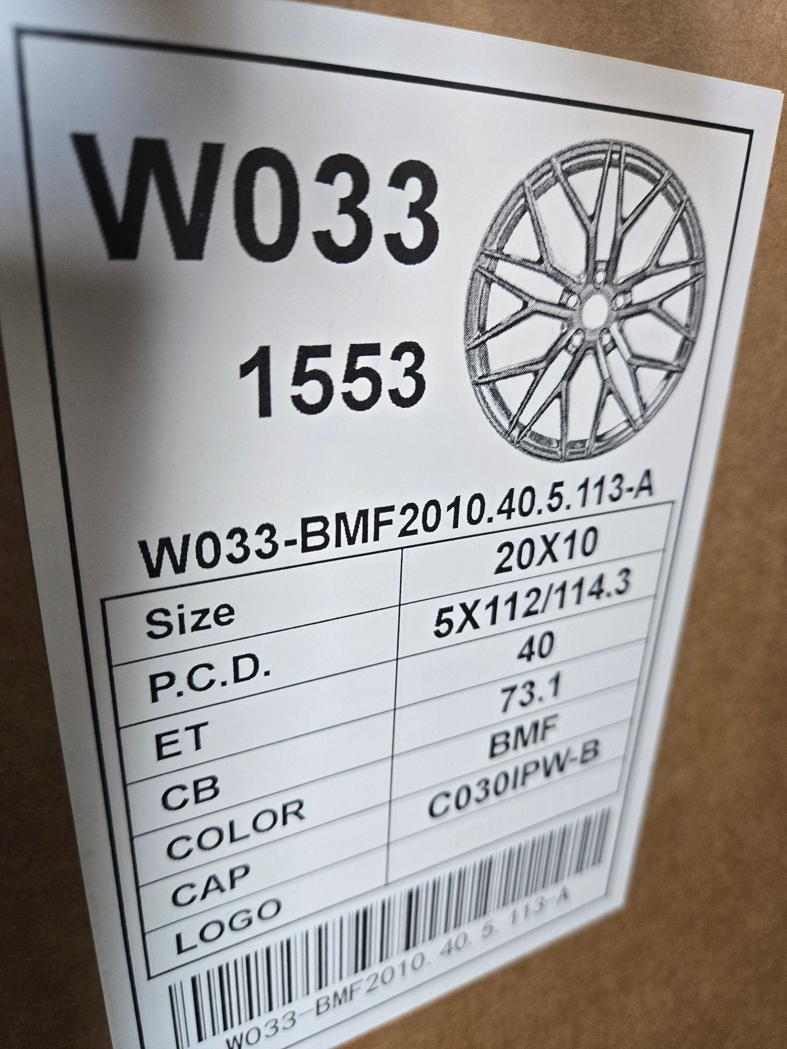 W033 20X10.0 5X112 5X114.3 BLACK MACHINED FACE - Gun Hill Tire House (WTW - WHOLESALE TIRES & WHEELS)