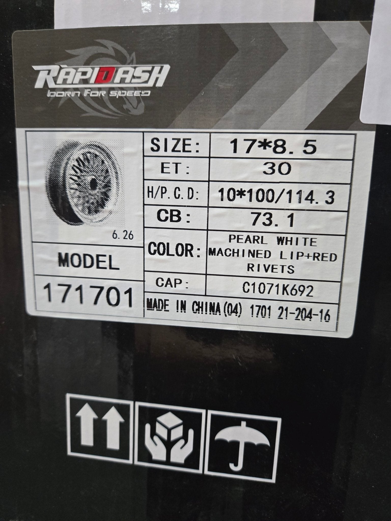 PW - RD10 17X8.5 5X100 5X114.3 PEARL WHITE MACHINED LIP - Gun Hill Tire House (WTW - WHOLESALE TIRES & WHEELS)