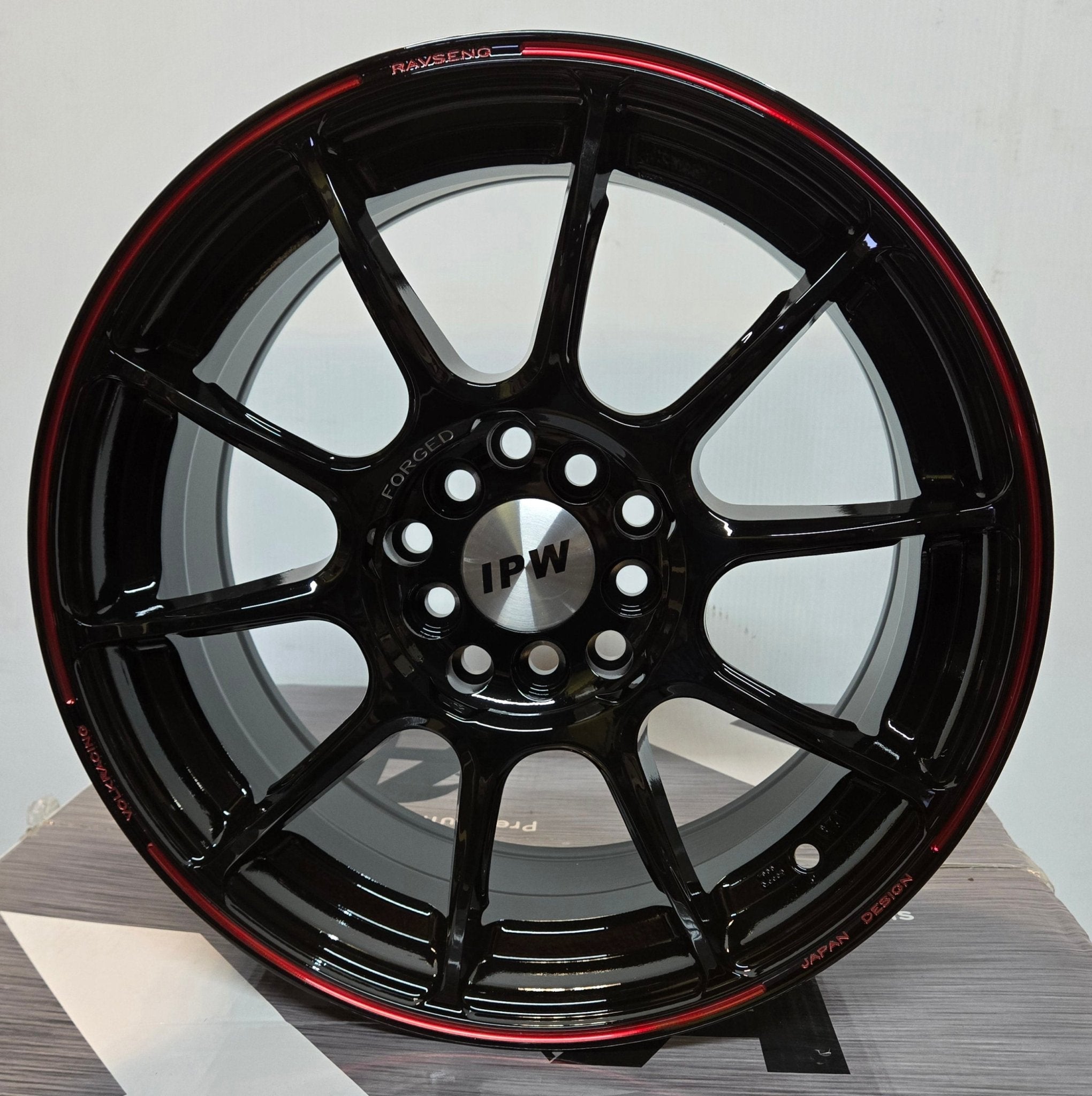 ZE40 TIME - ATTACK REP 16X7.0 5X114.3 5X100 PIANO BLACK RED LINE - Gun Hill Tire House (WTW - WHOLESALE TIRES & WHEELS)