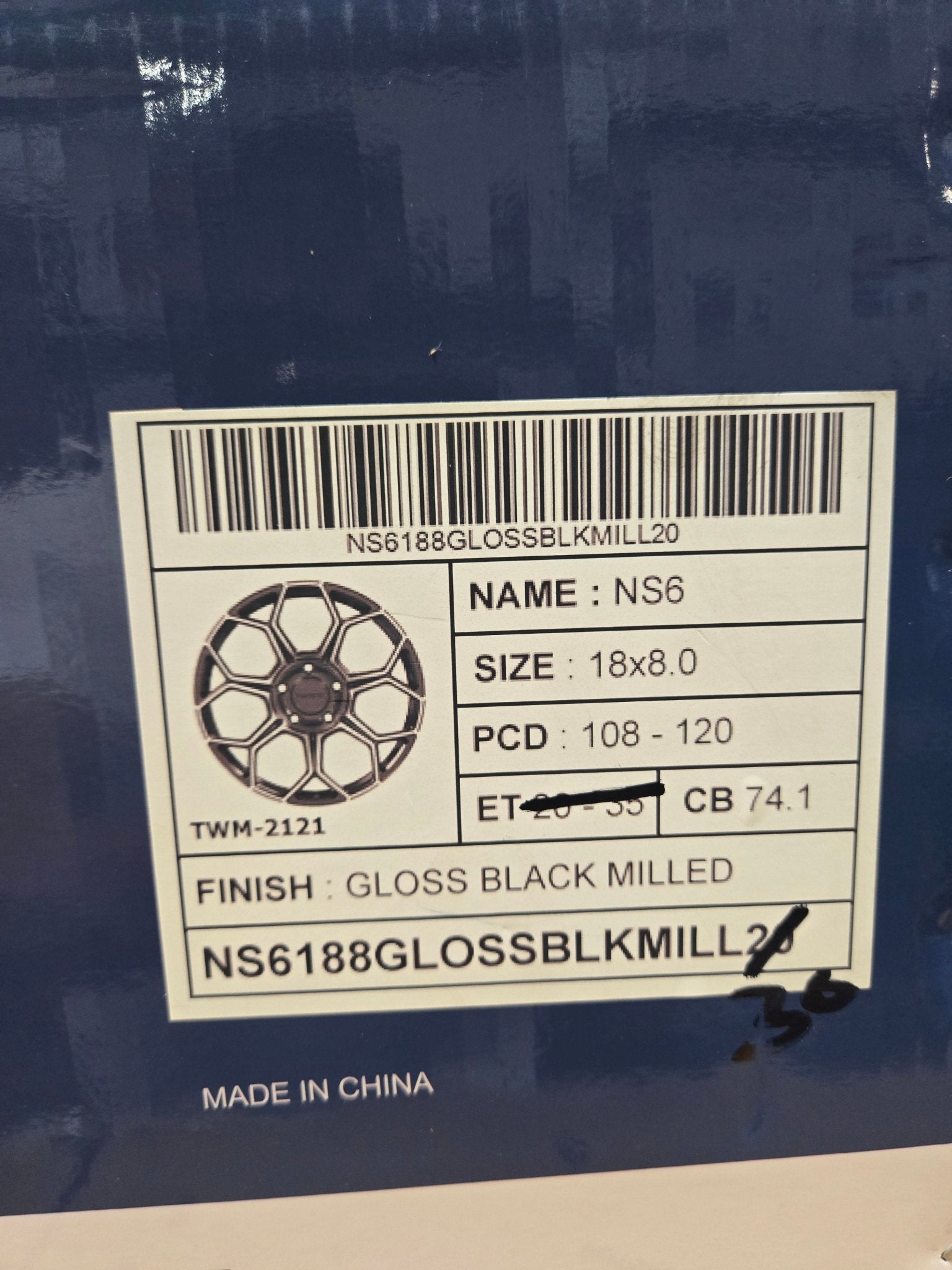 GWG NS6 18x8 BLANK GLOSS BLACK MILLED - Gun Hill Tire House (WTW - WHOLESALE TIRES & WHEELS)