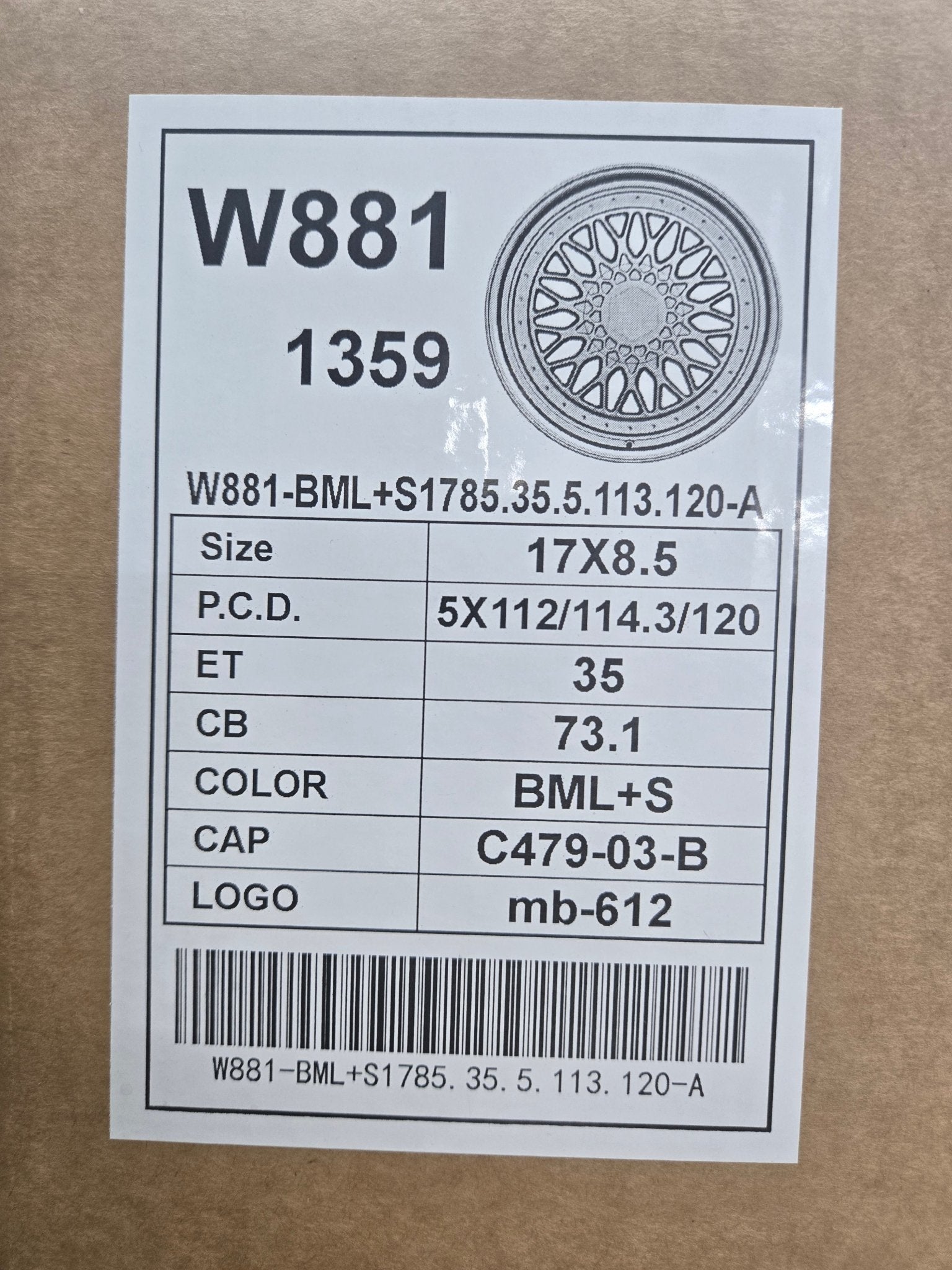 W881 WHEELS 17x8.5 5X112 5X114.3 5x120 BLACK MACHINED FACE - Gun Hill Tire House (WTW - WHOLESALE TIRES & WHEELS)