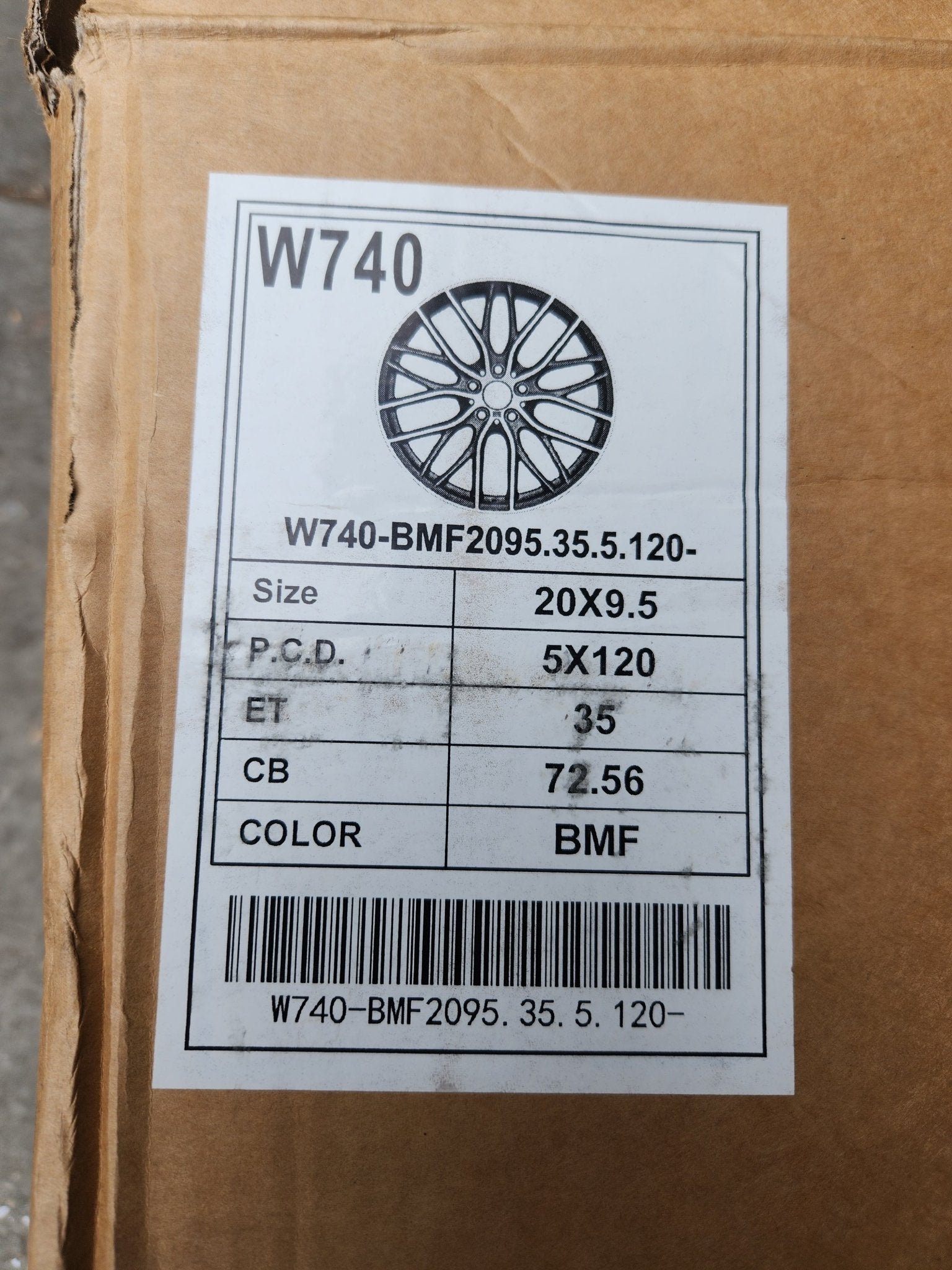 W740 20X9.5 5X120 BLACK MACHINED FACE - Gun Hill Tire House (WTW - WHOLESALE TIRES & WHEELS)