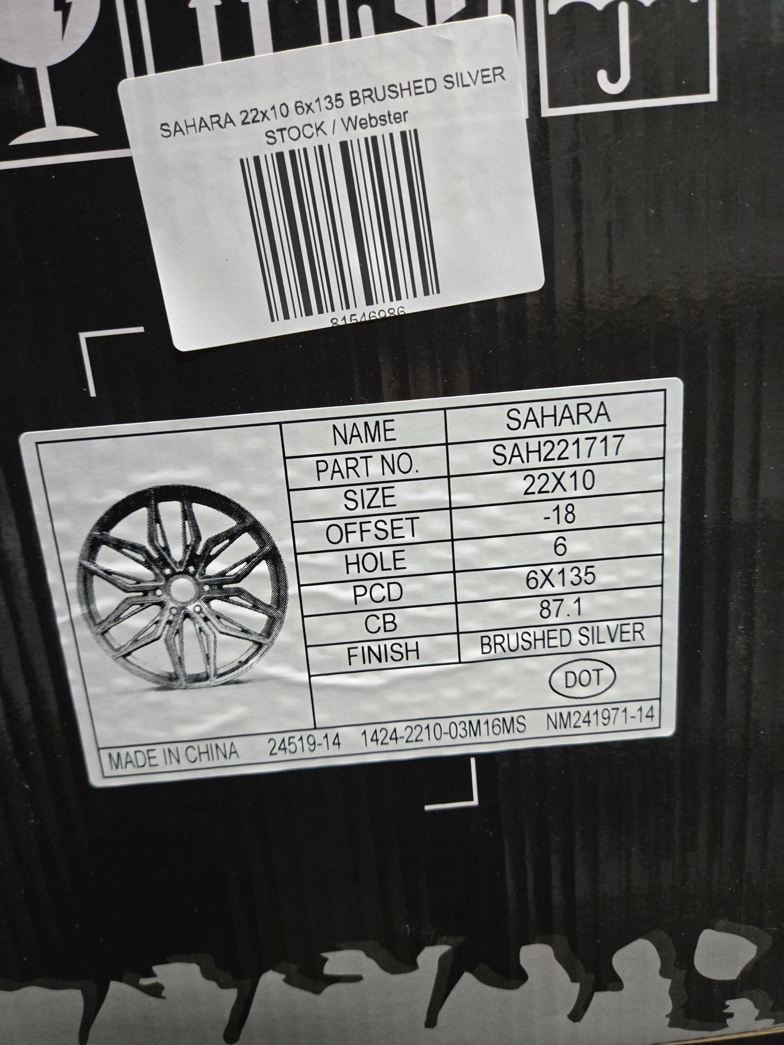 SAHARA 22x10 6x135 BRUSHED SILVER - Gun Hill Tire House (WTW - WHOLESALE TIRES & WHEELS)